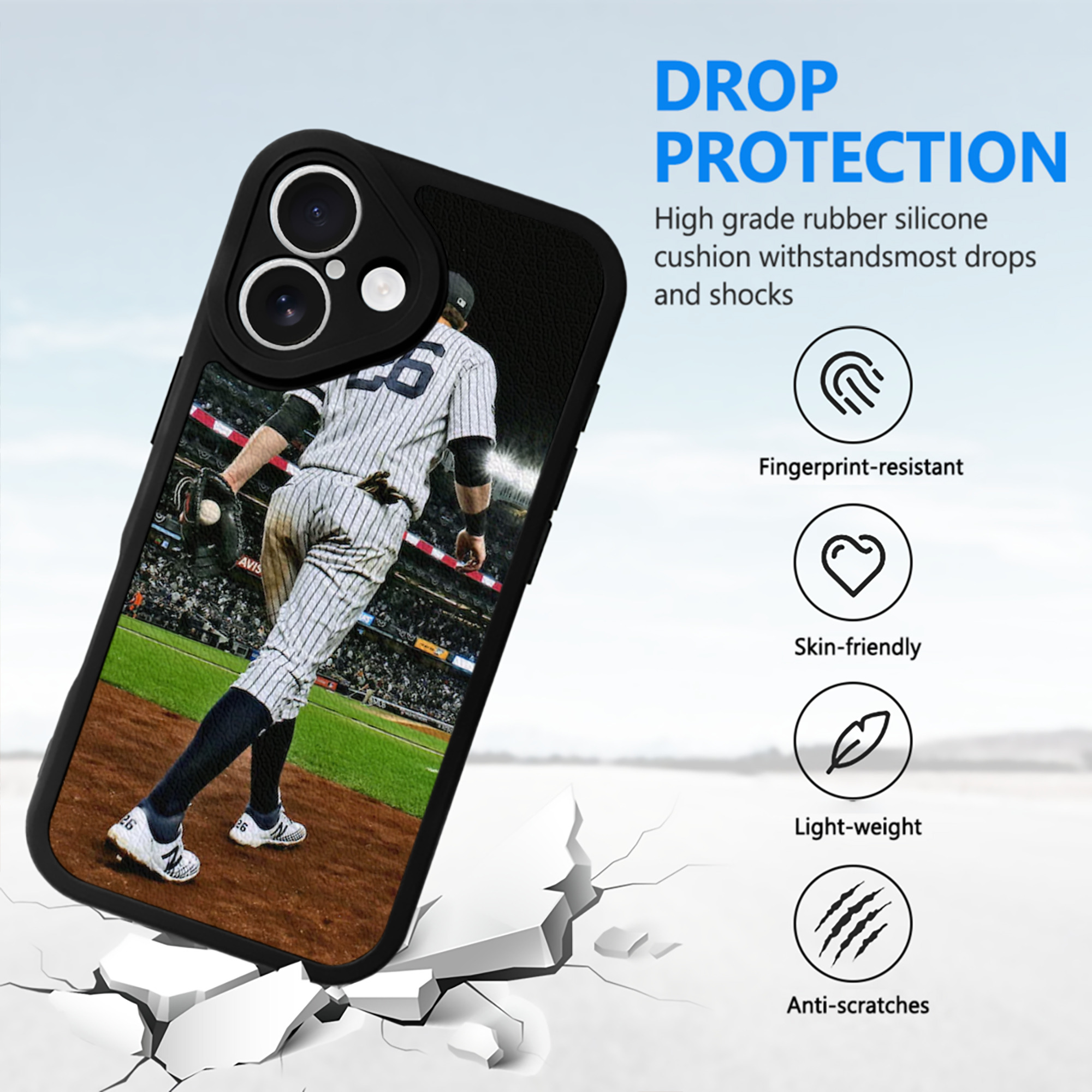 DJ Lemahieu 22 IPhone 16 Silicone Leather Case – UV Print, Lambskin Texture – Perfect Fit, Wireless Charging Compatible, Scratch Resistant, Precise Cutouts – Stylish Protection For IPhone 16