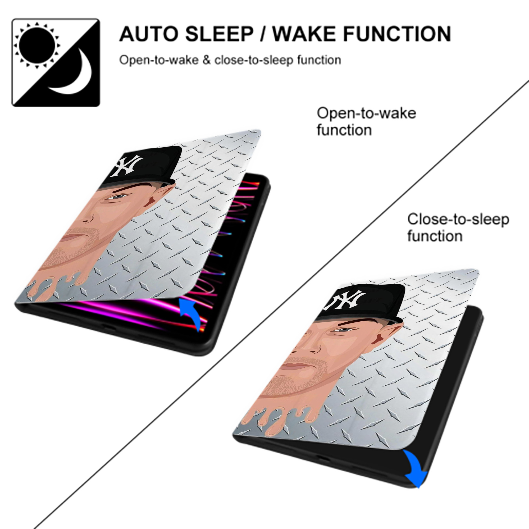 DJ Lemahieu 16 IPad Case Without Pencil Slot – Book-Style Cover With PU Leather & TPU – Slim, Durable, Scratch-Resistant, Full Protection & Easy Access