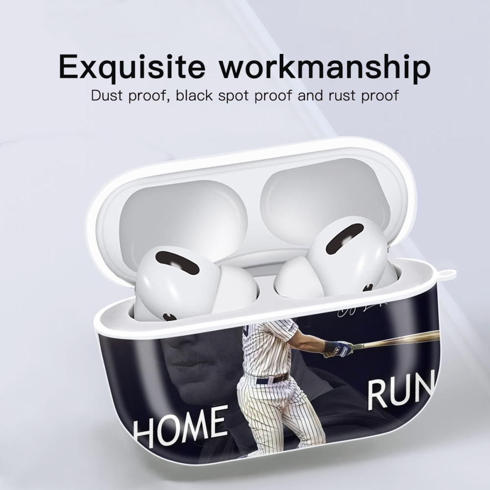 DJ Lemahieu 13 AirPods Pro Hard Case White With Keychain, Durable Flexible PC, Precise Cutouts, Anti-Fingerprint, Yellowing & Scratch Resistant, Full Protection, Washable