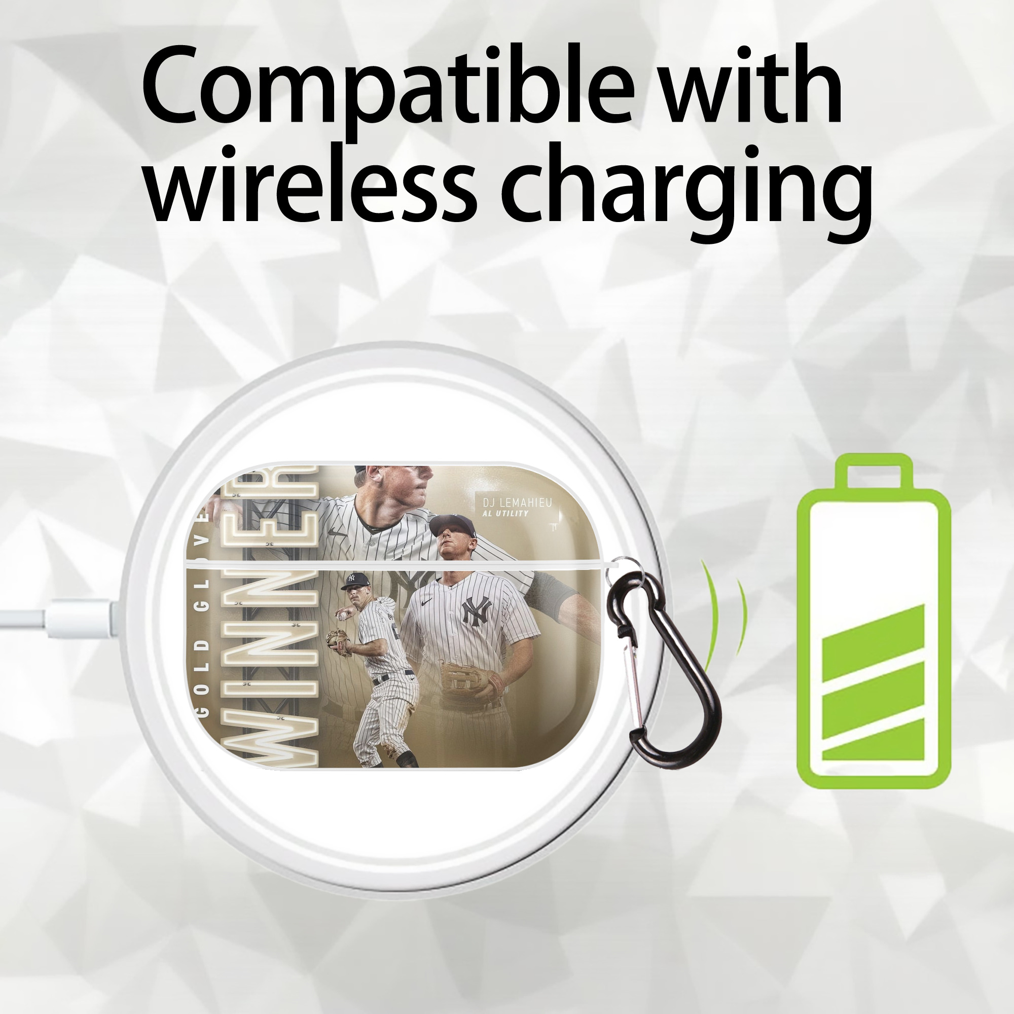 DJ Lemahieu 20 AirPods Pro Hard Case White With Keychain, Durable Flexible PC, Precise Cutouts, Anti-Fingerprint, Yellowing & Scratch Resistant, Full Protection, Washable