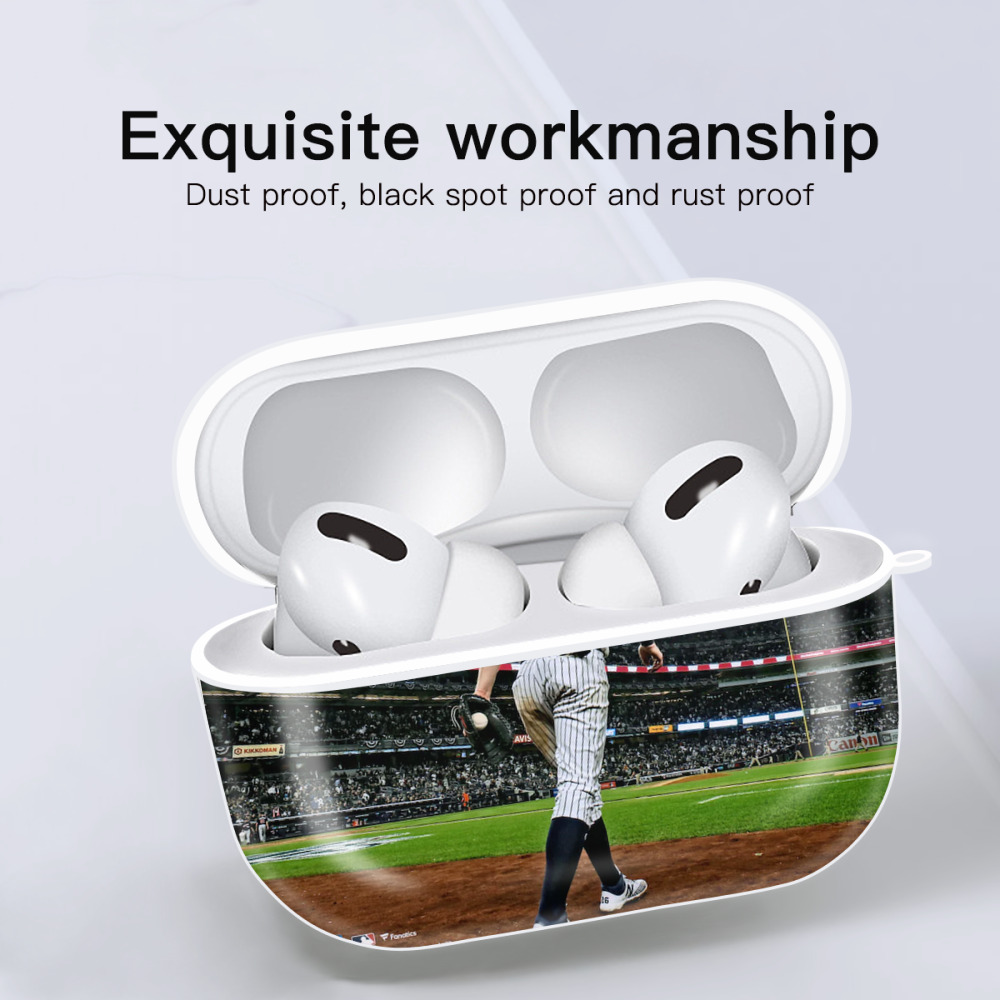 DJ Lemahieu 22 AirPods Pro Hard Case White With Keychain, Durable Flexible PC, Precise Cutouts, Anti-Fingerprint, Yellowing & Scratch Resistant, Full Protection, Washable