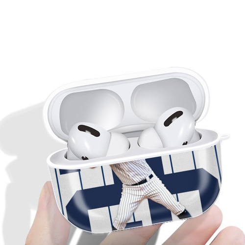 DJ Lemahieu 24 AirPods Pro Hard Case White With Keychain, Durable Flexible PC, Precise Cutouts, Anti-Fingerprint, Yellowing & Scratch Resistant, Full Protection, Washable