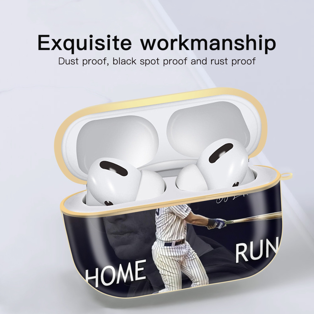 DJ Lemahieu 13 Luxury Gold AirPods Pro Case With Keychain, Flexible PC Material, Full Protection, Precise Cutouts, Anti-Fingerprint, Washable, Durable Design