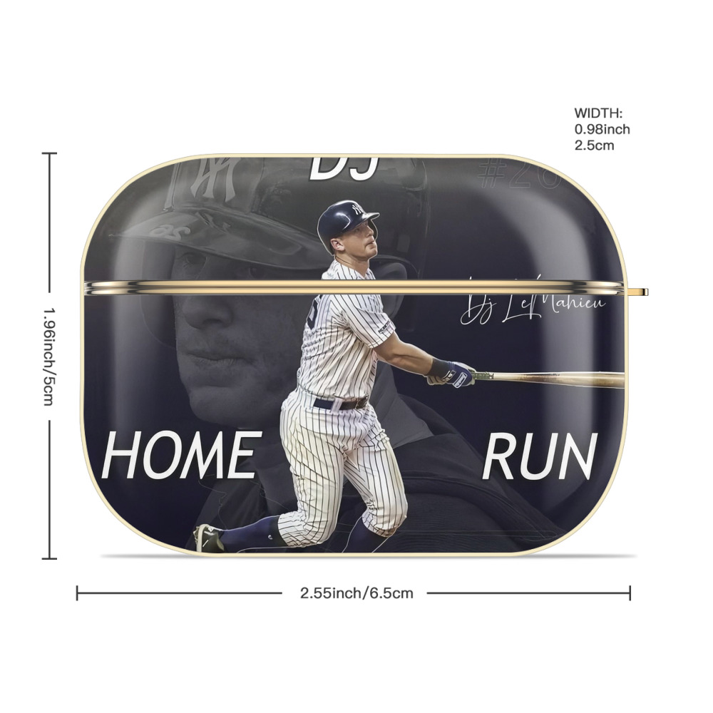 DJ Lemahieu 13 Luxury Gold AirPods Pro Case With Keychain, Flexible PC Material, Full Protection, Precise Cutouts, Anti-Fingerprint, Washable, Durable Design