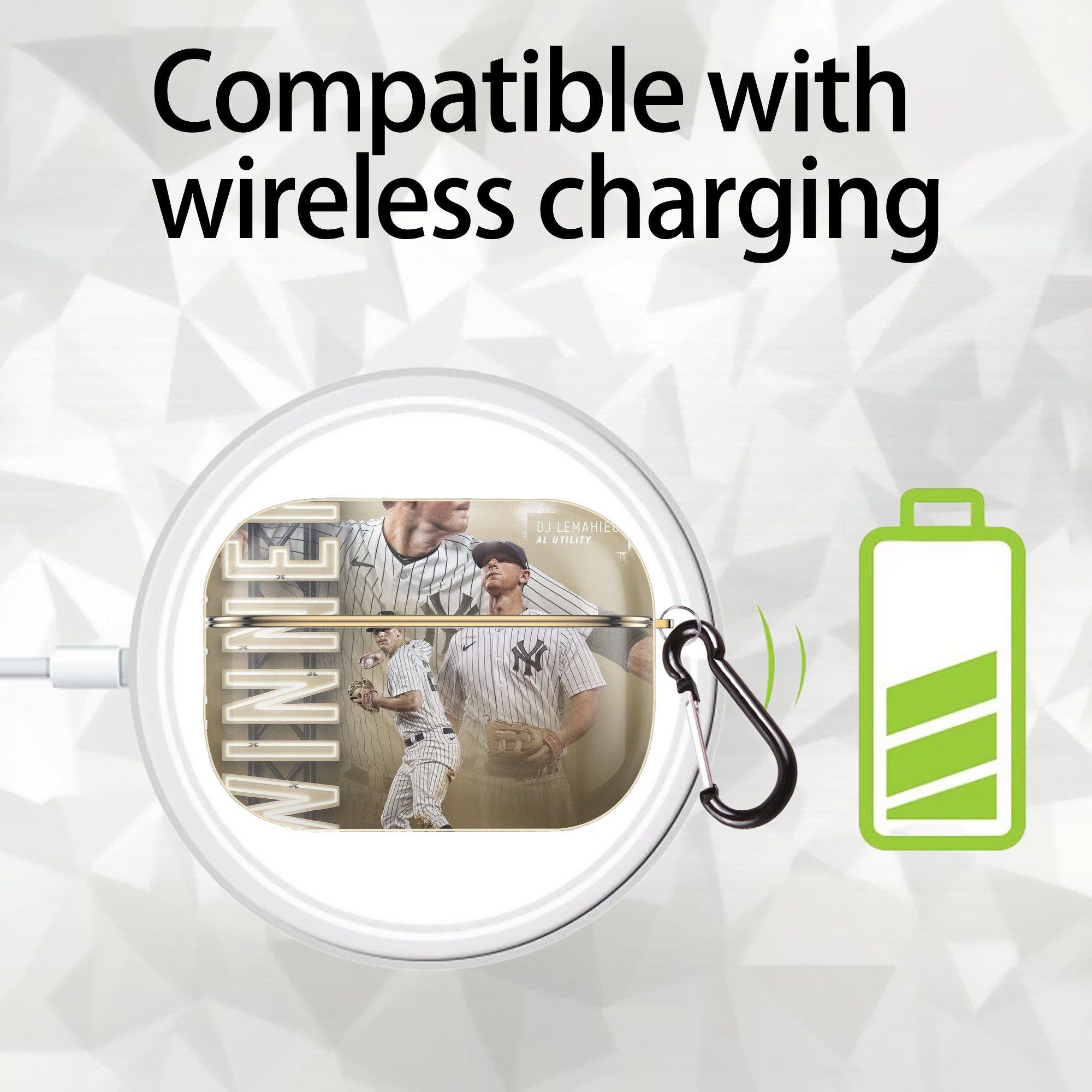 DJ Lemahieu 20 Luxury Gold AirPods Pro Case With Keychain, Flexible PC Material, Full Protection, Precise Cutouts, Anti-Fingerprint, Washable, Durable Design