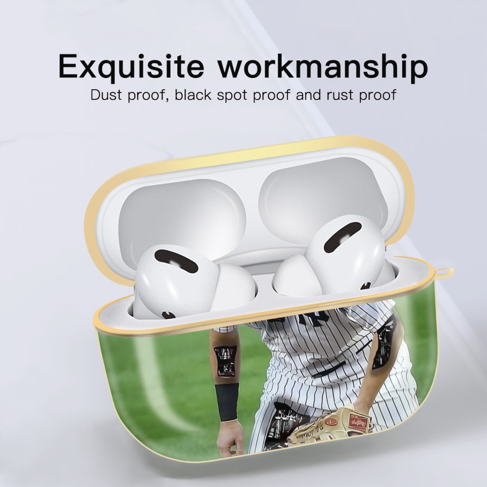 DJ Lemahieu 21 Luxury Gold AirPods Pro Case With Keychain, Flexible PC Material, Full Protection, Precise Cutouts, Anti-Fingerprint, Washable, Durable Design