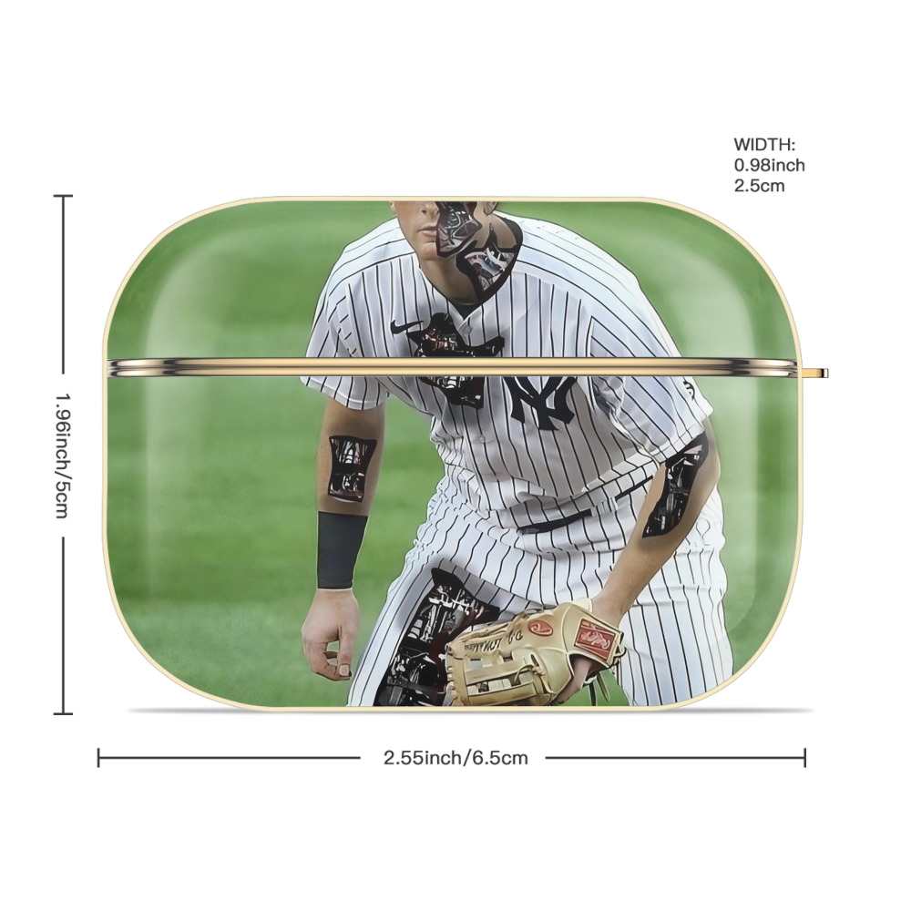 DJ Lemahieu 21 Luxury Gold AirPods Pro Case With Keychain, Flexible PC Material, Full Protection, Precise Cutouts, Anti-Fingerprint, Washable, Durable Design