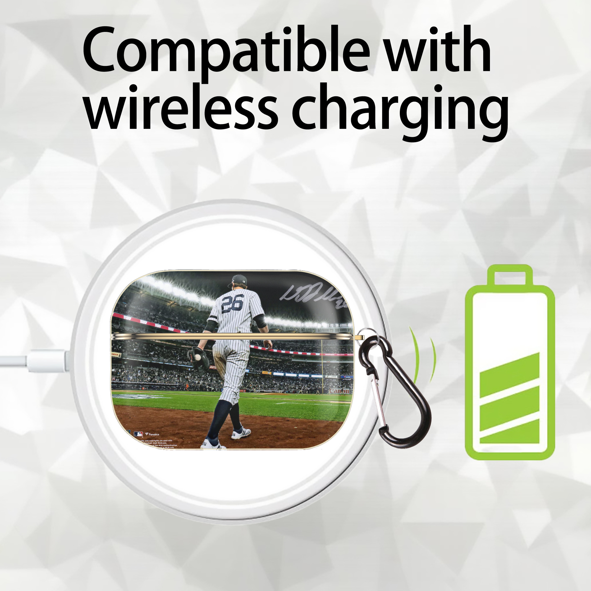 DJ Lemahieu 22 Luxury Gold AirPods Pro Case With Keychain, Flexible PC Material, Full Protection, Precise Cutouts, Anti-Fingerprint, Washable, Durable Design