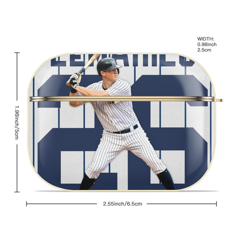 DJ Lemahieu 24 Luxury Gold AirPods Pro Case With Keychain, Flexible PC Material, Full Protection, Precise Cutouts, Anti-Fingerprint, Washable, Durable Design