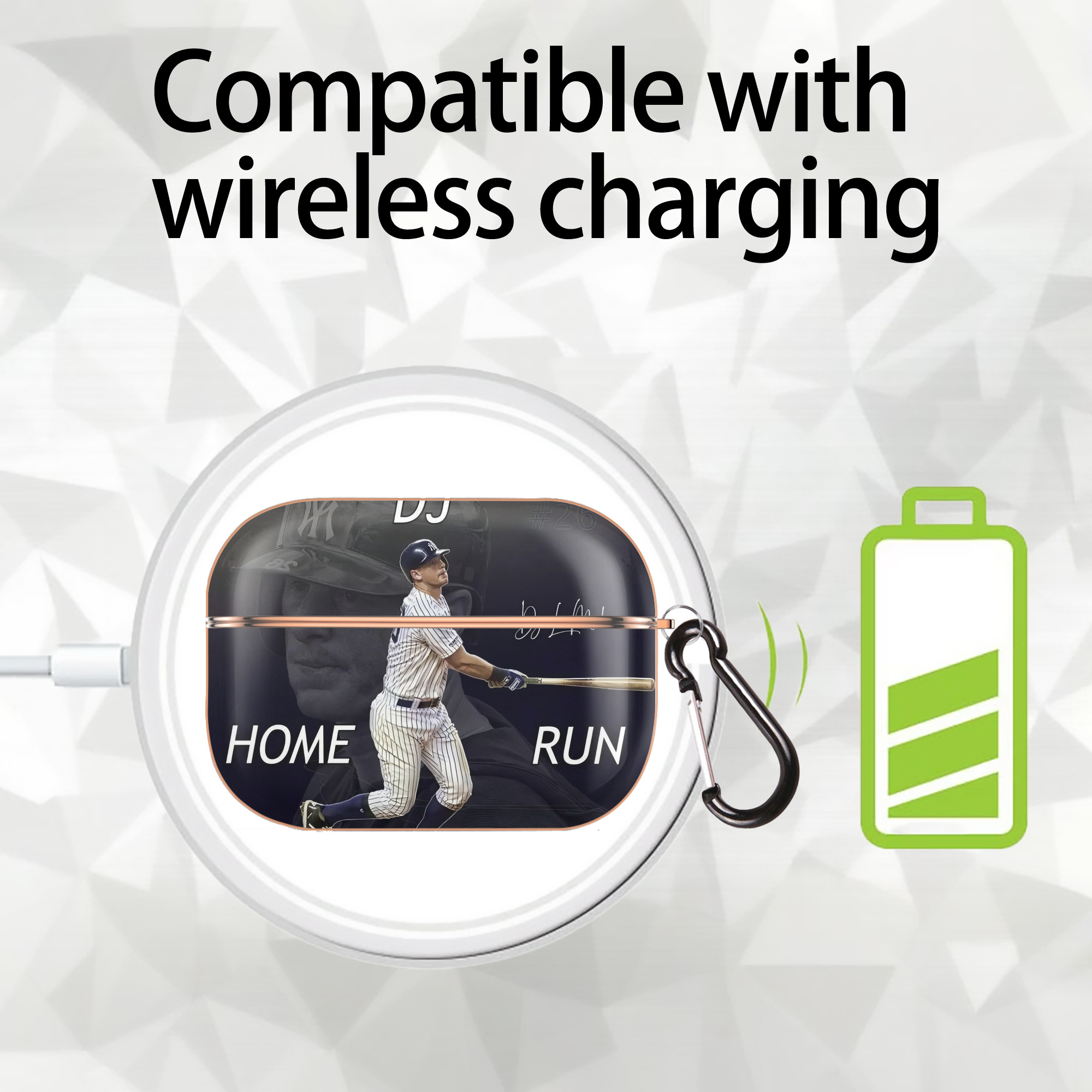 DJ Lemahieu 13 AirPods Pro Protective Case Rose Gold, Flexible PC Material, Precise Fit, Anti-Slip Cover, Full Protection, Fingerprint Resistant, Washable With Keychain