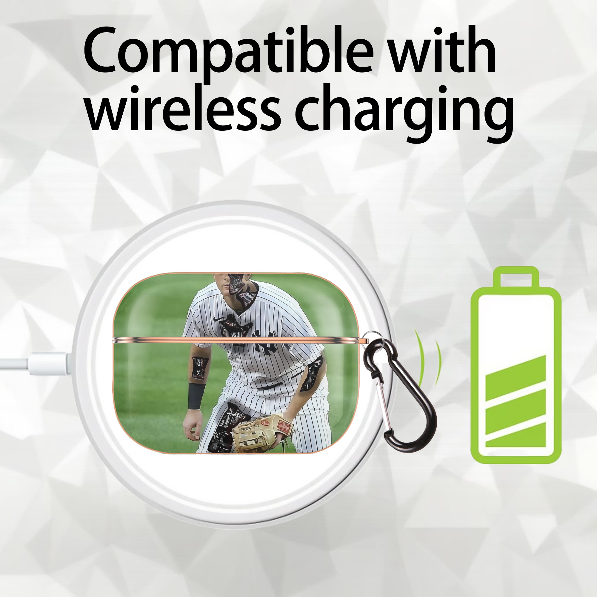 DJ Lemahieu 21 AirPods Pro Protective Case Rose Gold, Flexible PC Material, Precise Fit, Anti-Slip Cover, Full Protection, Fingerprint Resistant, Washable With Keychain