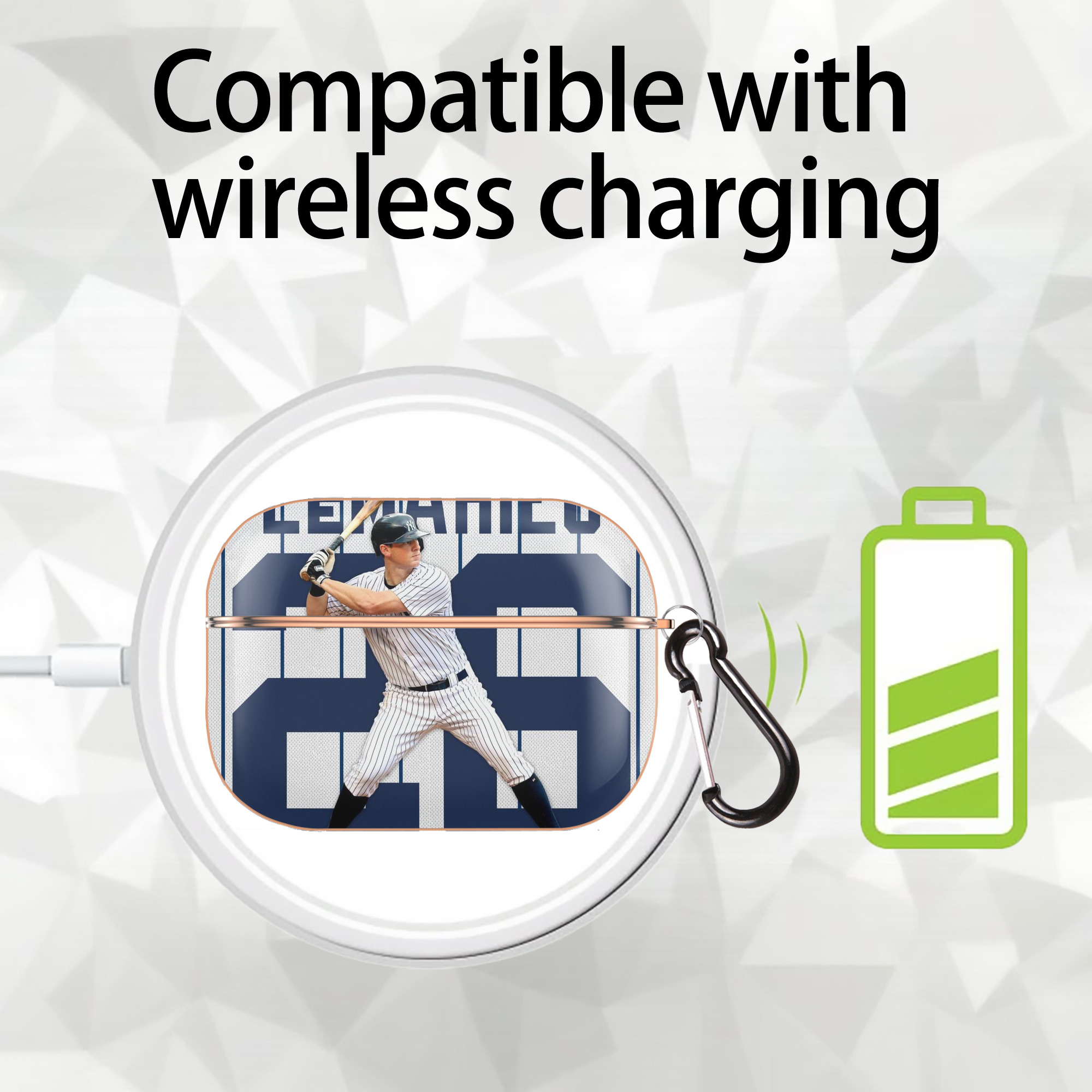 DJ Lemahieu 24 AirPods Pro Protective Case Rose Gold, Flexible PC Material, Precise Fit, Anti-Slip Cover, Full Protection, Fingerprint Resistant, Washable With Keychain