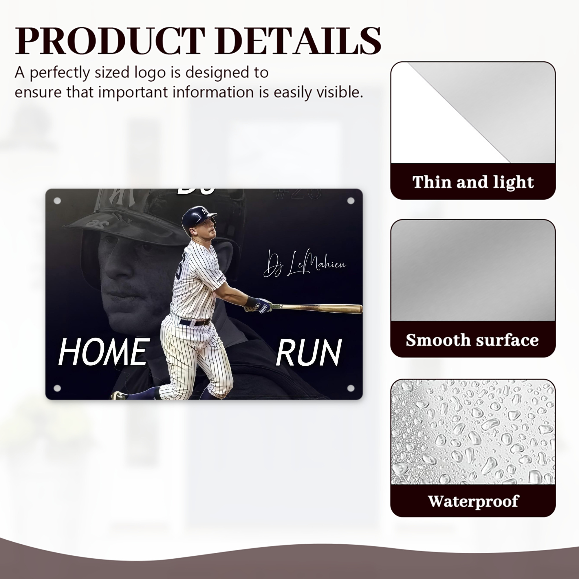 DJ Lemahieu 13 Decorative Aluminum Plaque – Horizontal Design – Durable, Stylish, Easy To Install – Ideal For Home, Office, Bar, And More