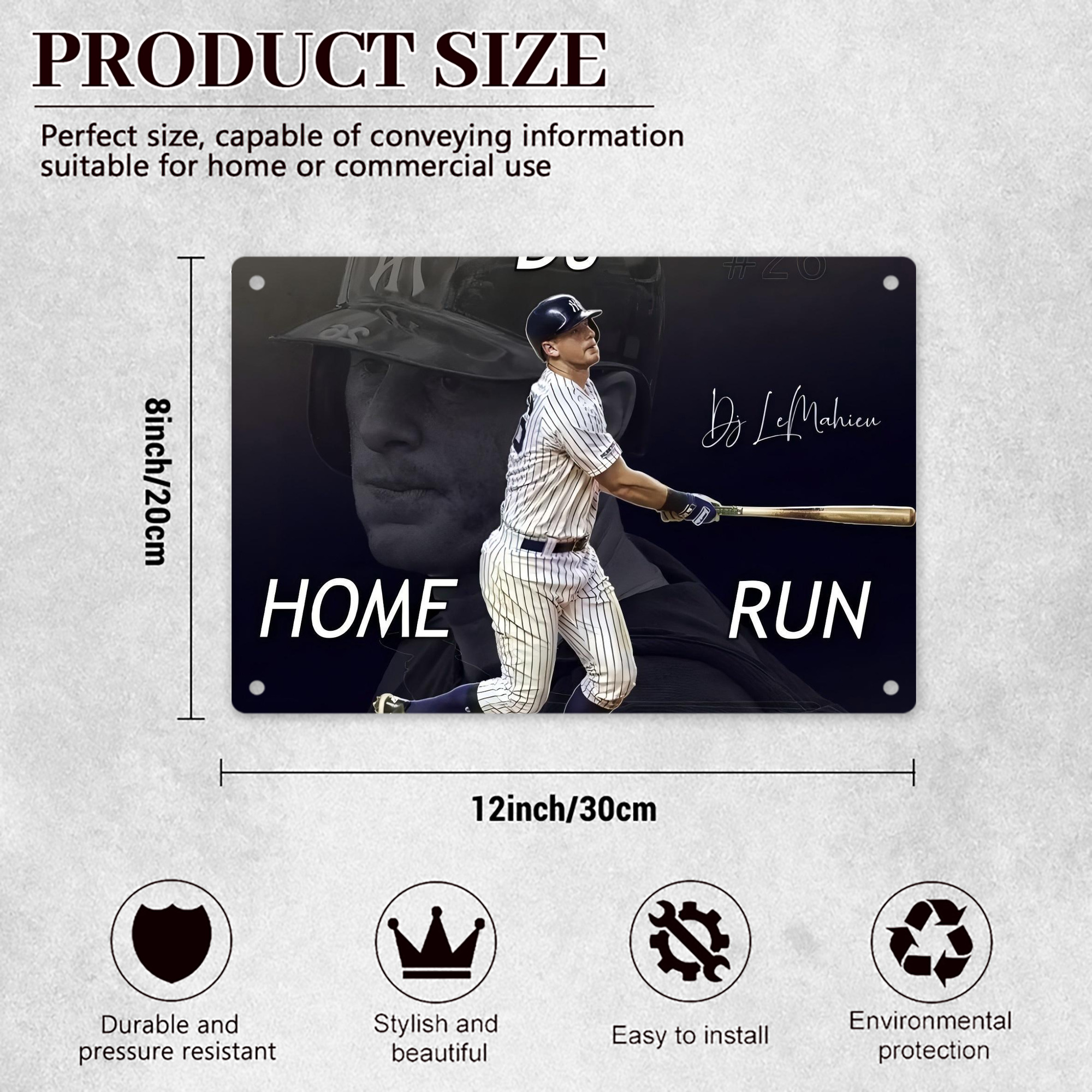 DJ Lemahieu 13 Decorative Aluminum Plaque – Horizontal Design – Durable, Stylish, Easy To Install – Ideal For Home, Office, Bar, And More