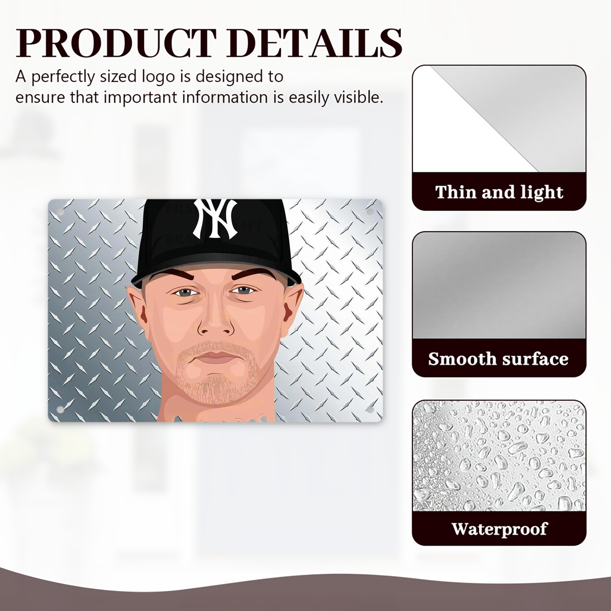 DJ Lemahieu 16 Decorative Aluminum Plaque – Horizontal Design – Durable, Stylish, Easy To Install – Ideal For Home, Office, Bar, And More