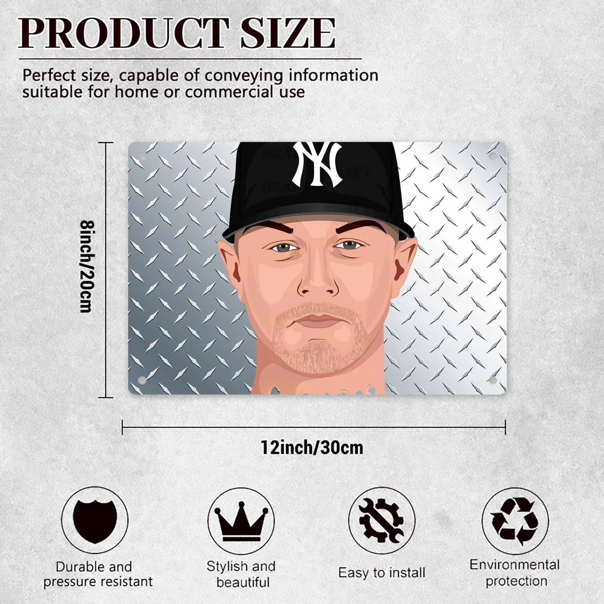 DJ Lemahieu 16 Decorative Aluminum Plaque – Horizontal Design – Durable, Stylish, Easy To Install – Ideal For Home, Office, Bar, And More