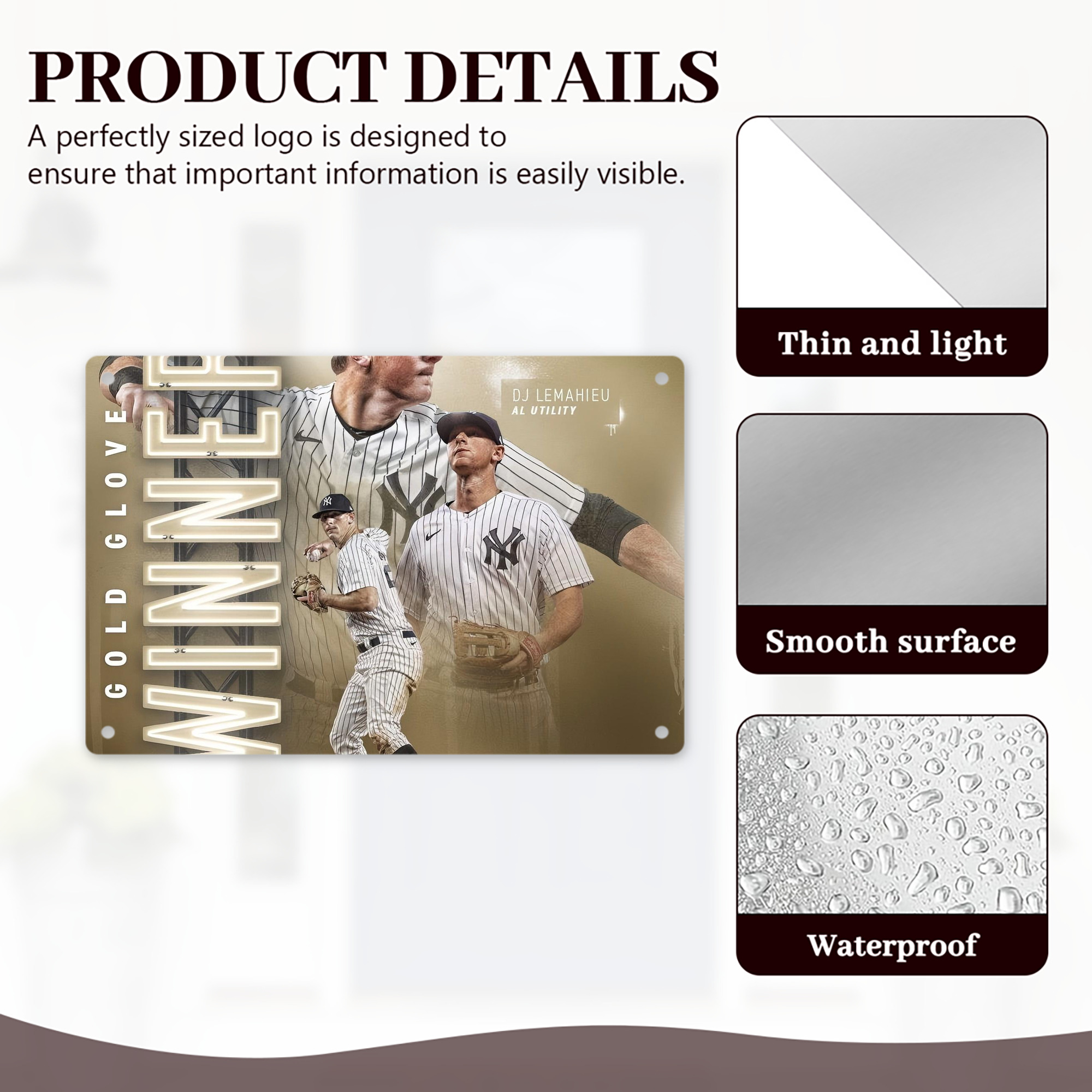 DJ Lemahieu 20 Decorative Aluminum Plaque – Horizontal Design – Durable, Stylish, Easy To Install – Ideal For Home, Office, Bar, And More