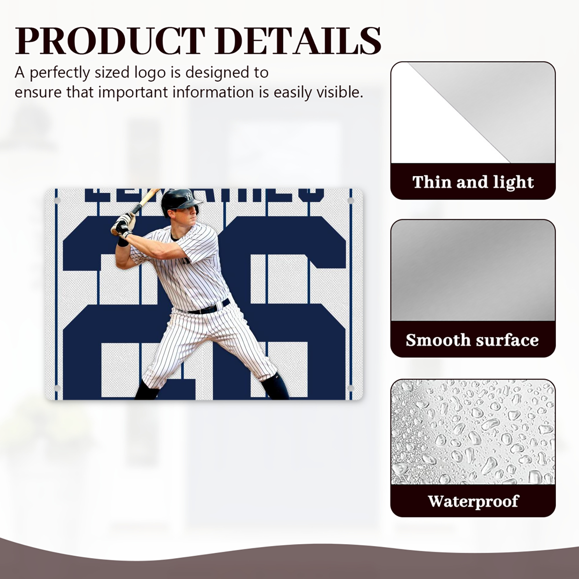 DJ Lemahieu 24 Decorative Aluminum Plaque – Horizontal Design – Durable, Stylish, Easy To Install – Ideal For Home, Office, Bar, And More