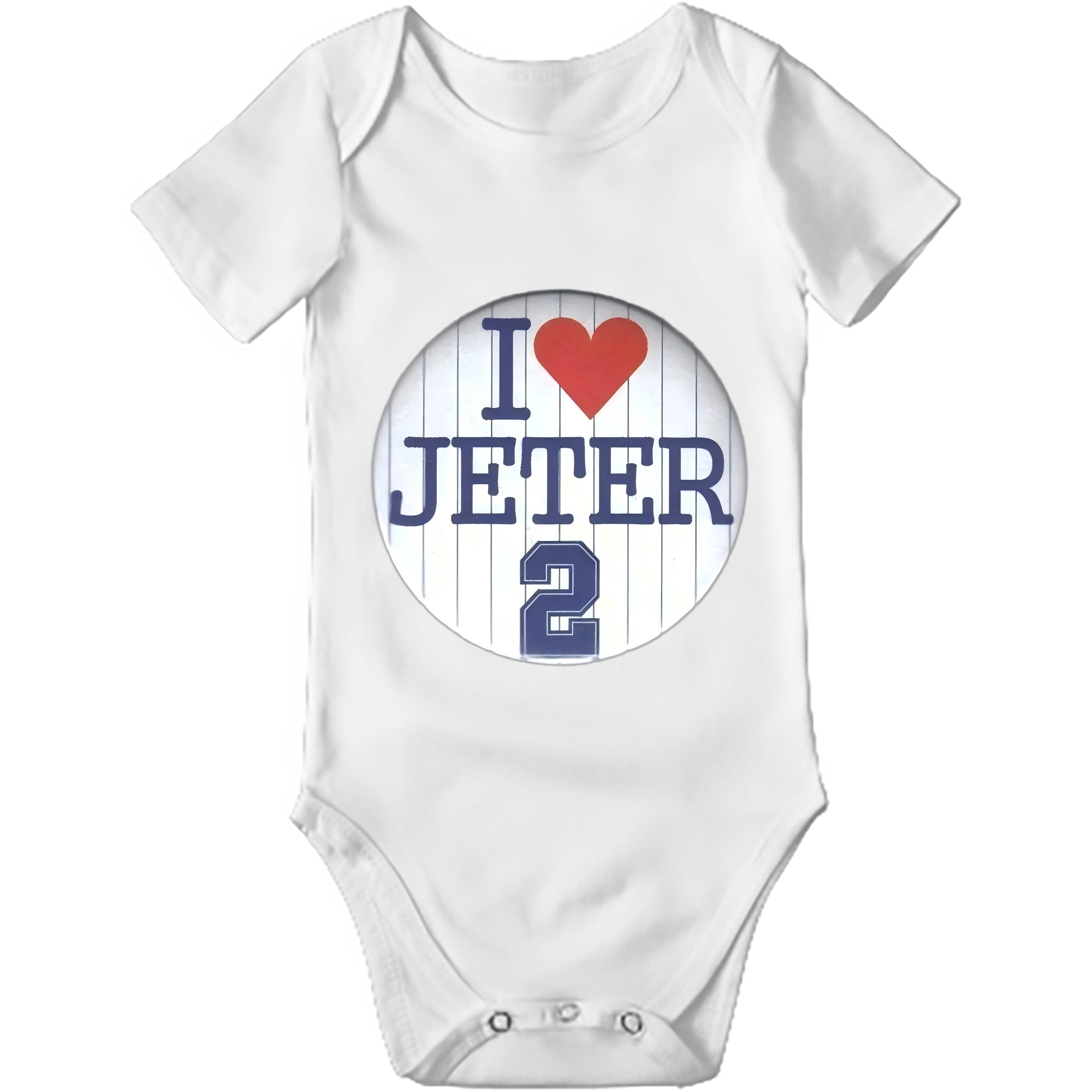 Derek Jeter 2 Baby Short Sleeve Romper – 100% Cotton Soft & Breathable Digital Print Onesie With Easy Snap Closure And Envelope Shoulder – Comfortable For Daily Wear & Travel