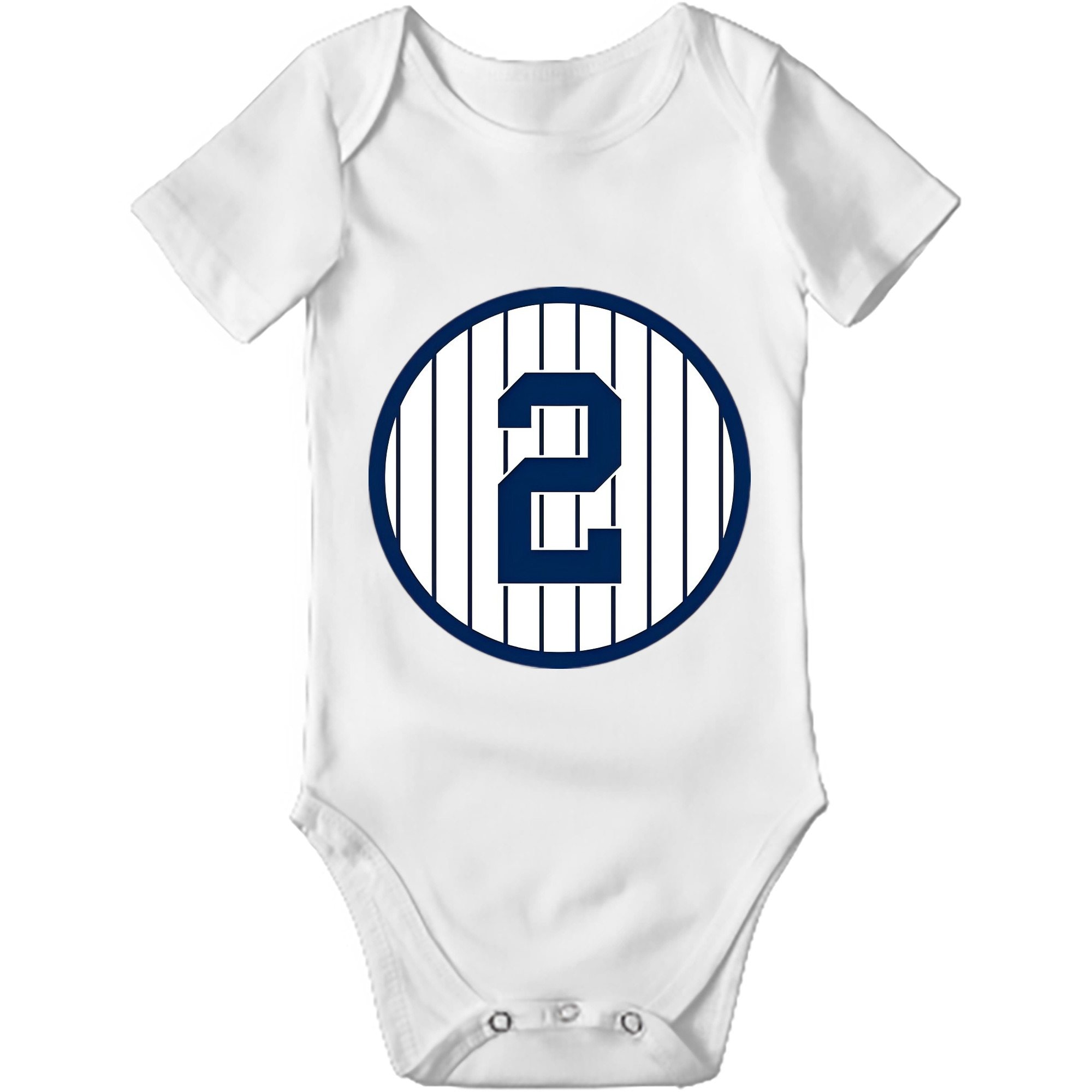 Derek Jeter 5 Baby Short Sleeve Romper – 100% Cotton Soft & Breathable Digital Print Onesie With Easy Snap Closure And Envelope Shoulder – Comfortable For Daily Wear & Travel