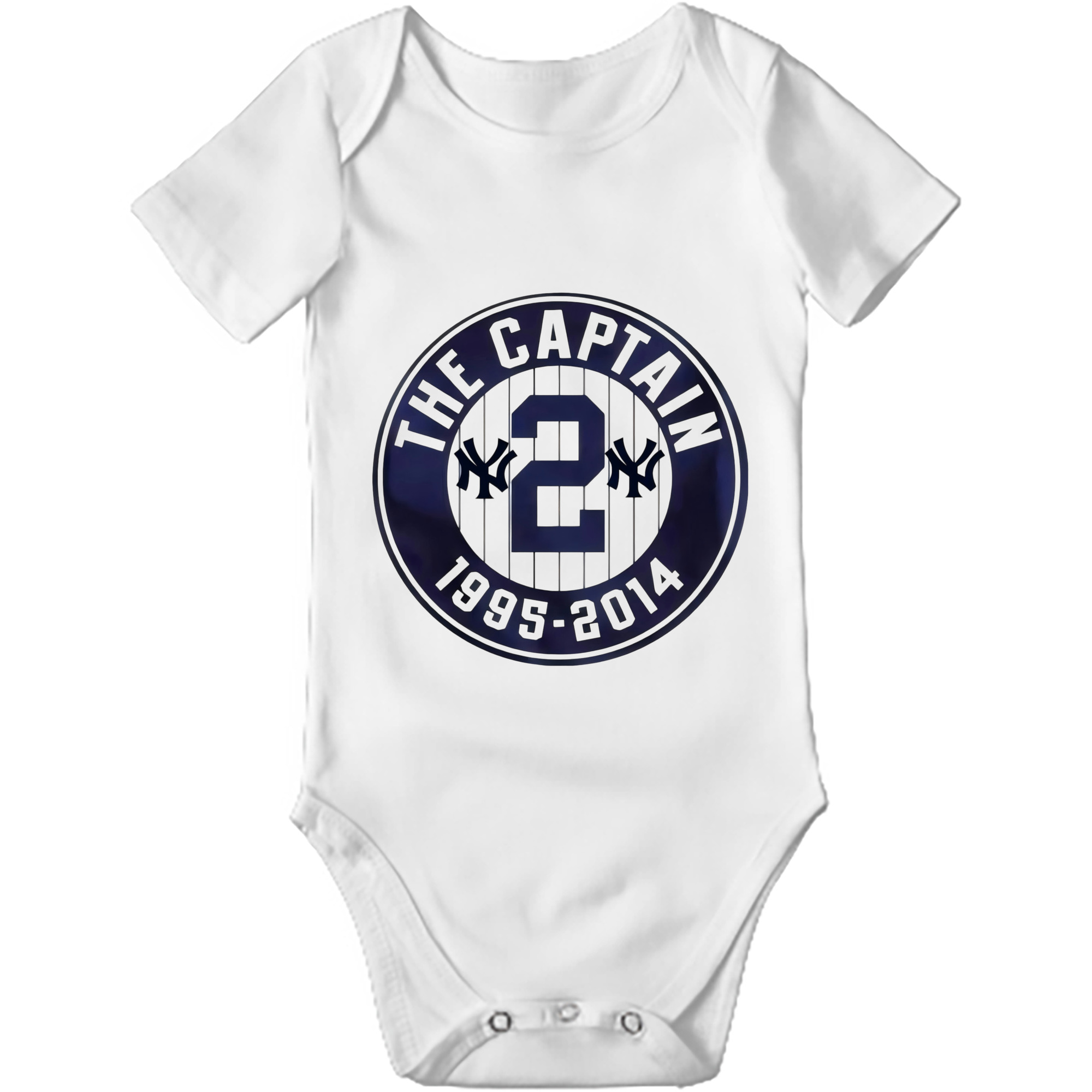 Derek Jeter 7 Baby Short Sleeve Romper – 100% Cotton Soft & Breathable Digital Print Onesie With Easy Snap Closure And Envelope Shoulder – Comfortable For Daily Wear & Travel