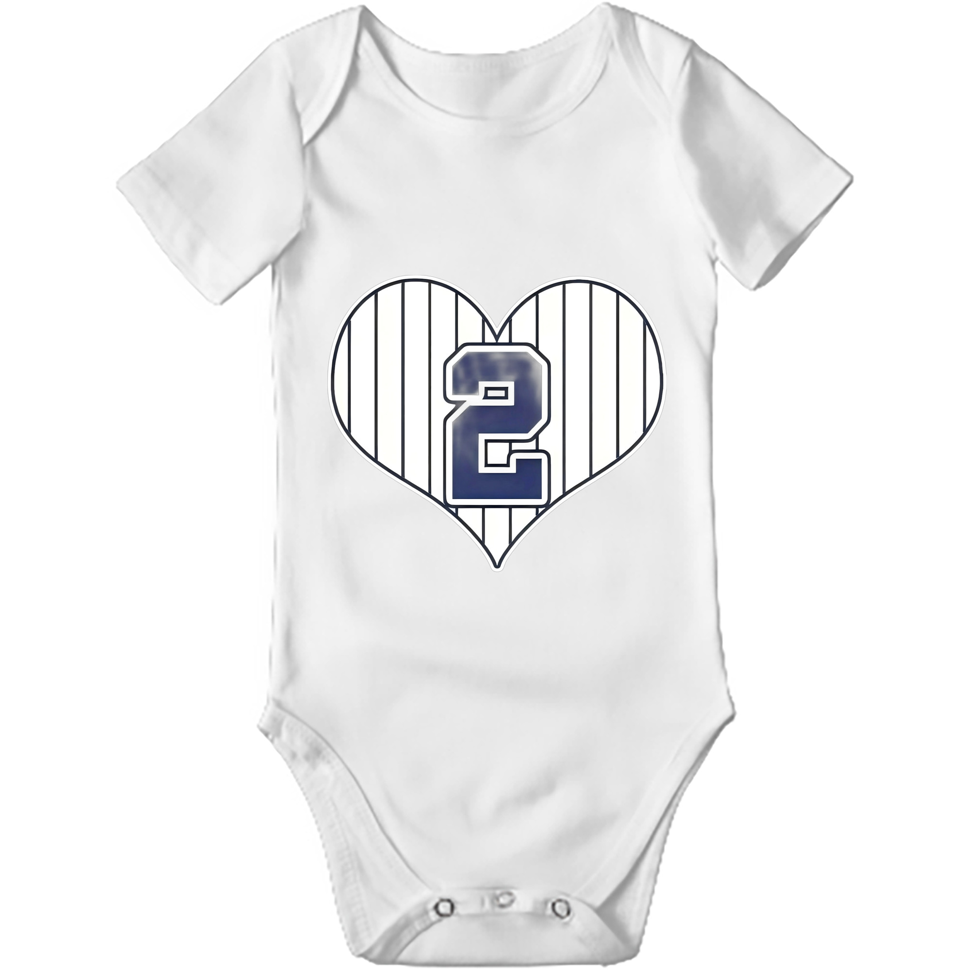 Derek Jeter 8 Baby Short Sleeve Romper – 100% Cotton Soft & Breathable Digital Print Onesie With Easy Snap Closure And Envelope Shoulder – Comfortable For Daily Wear & Travel