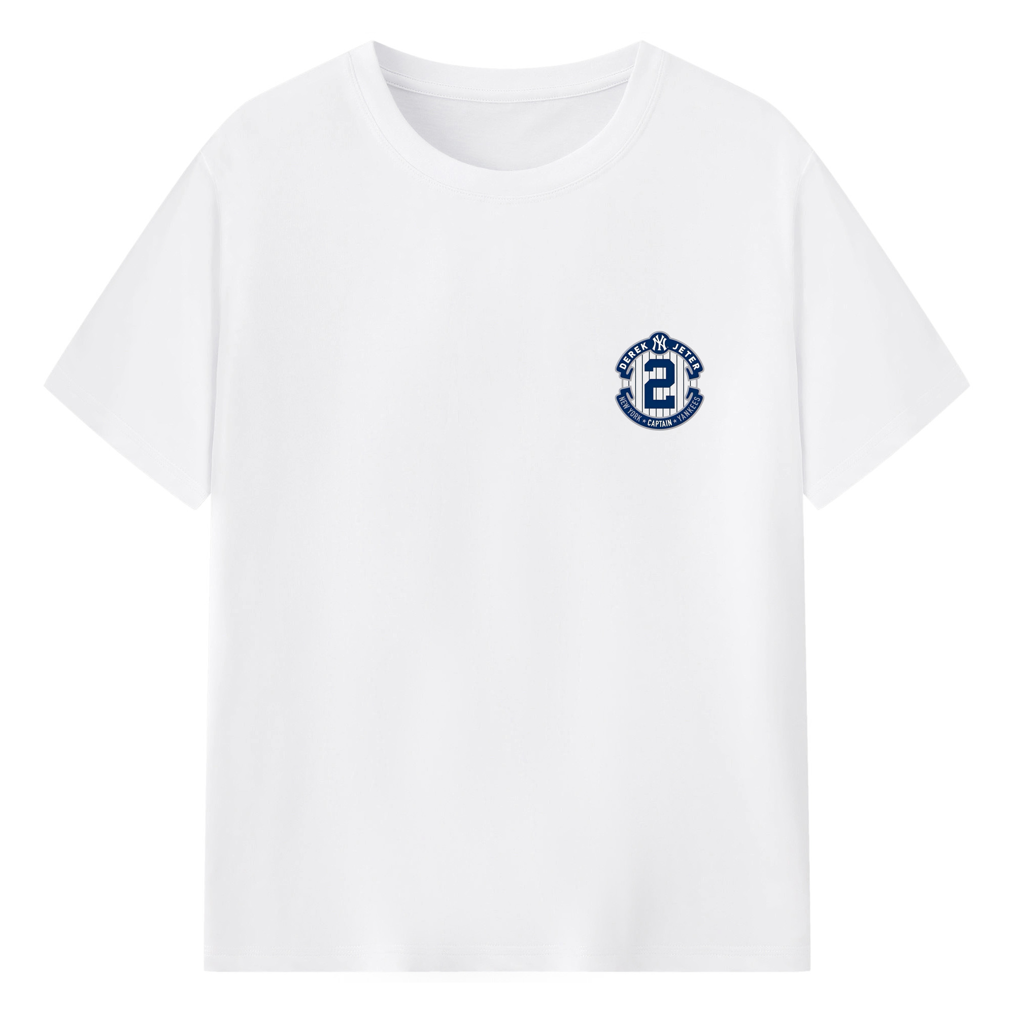 Derek Jeter 1 180g Cotton T-Shirt With Front Heat Transfer Print – Soft, Lightweight, Fitted Design – Comfortable Casual Wear For Sports & Everyday Use