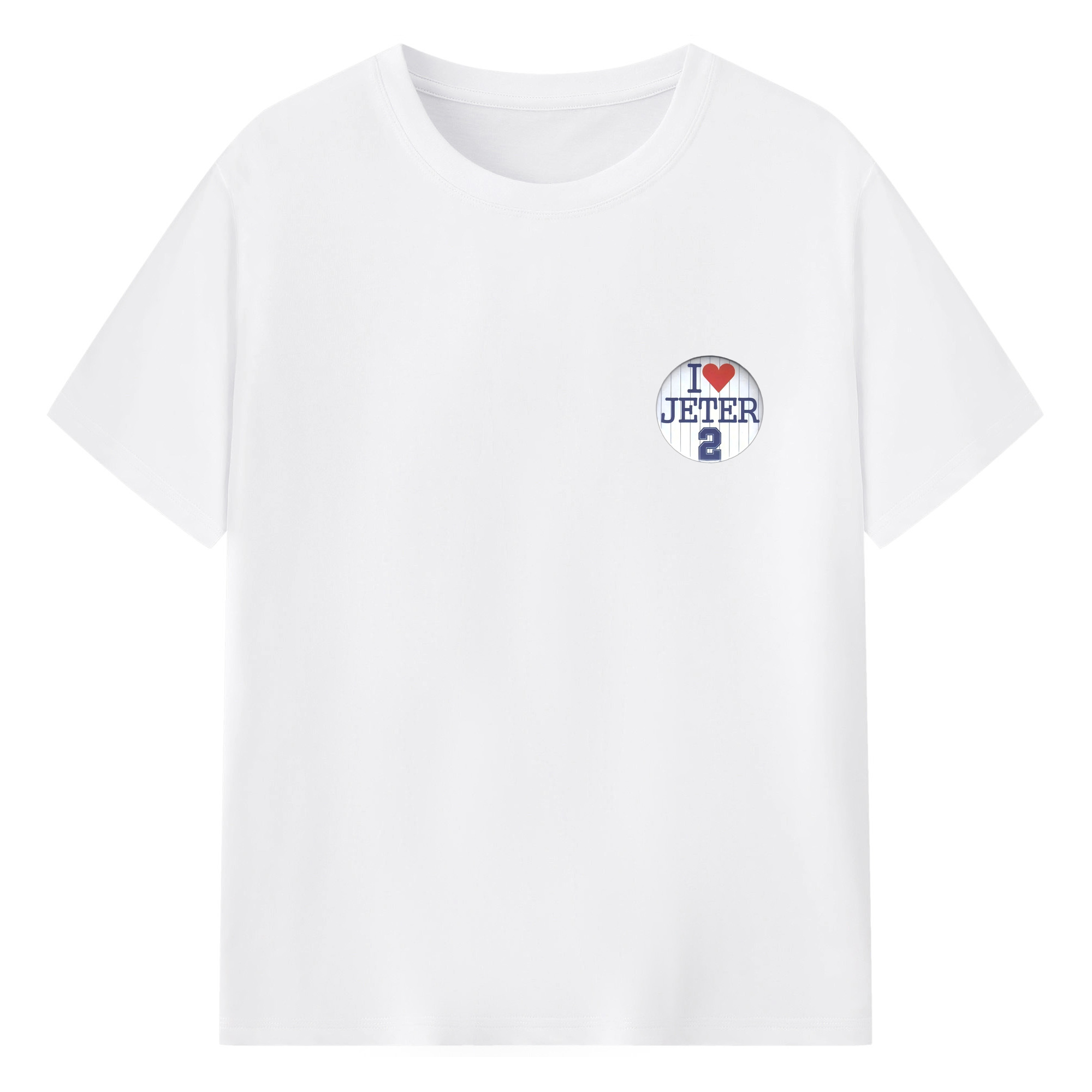 Derek Jeter 2 180g Cotton T-Shirt With Front Heat Transfer Print – Soft, Lightweight, Fitted Design – Comfortable Casual Wear For Sports & Everyday Use