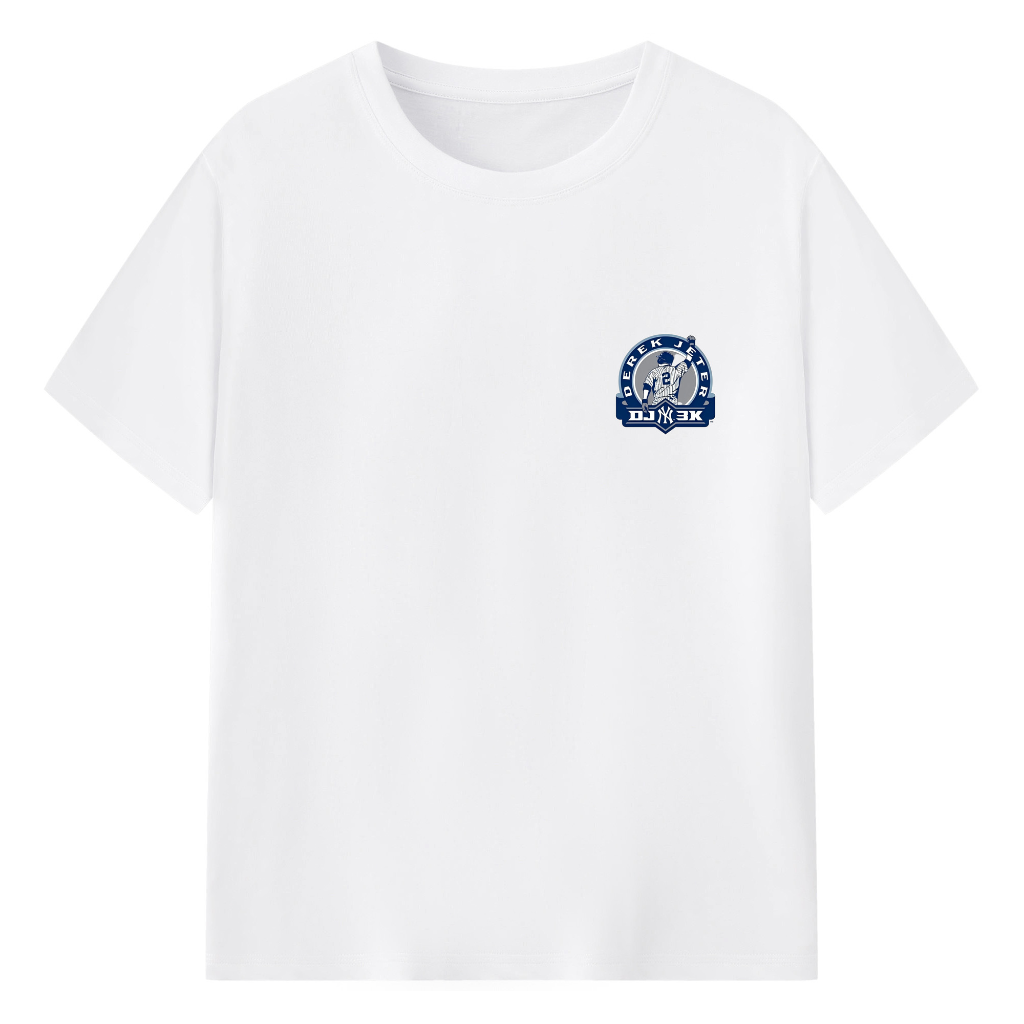 Derek Jeter 3 180g Cotton T-Shirt With Front Heat Transfer Print – Soft, Lightweight, Fitted Design – Comfortable Casual Wear For Sports & Everyday Use