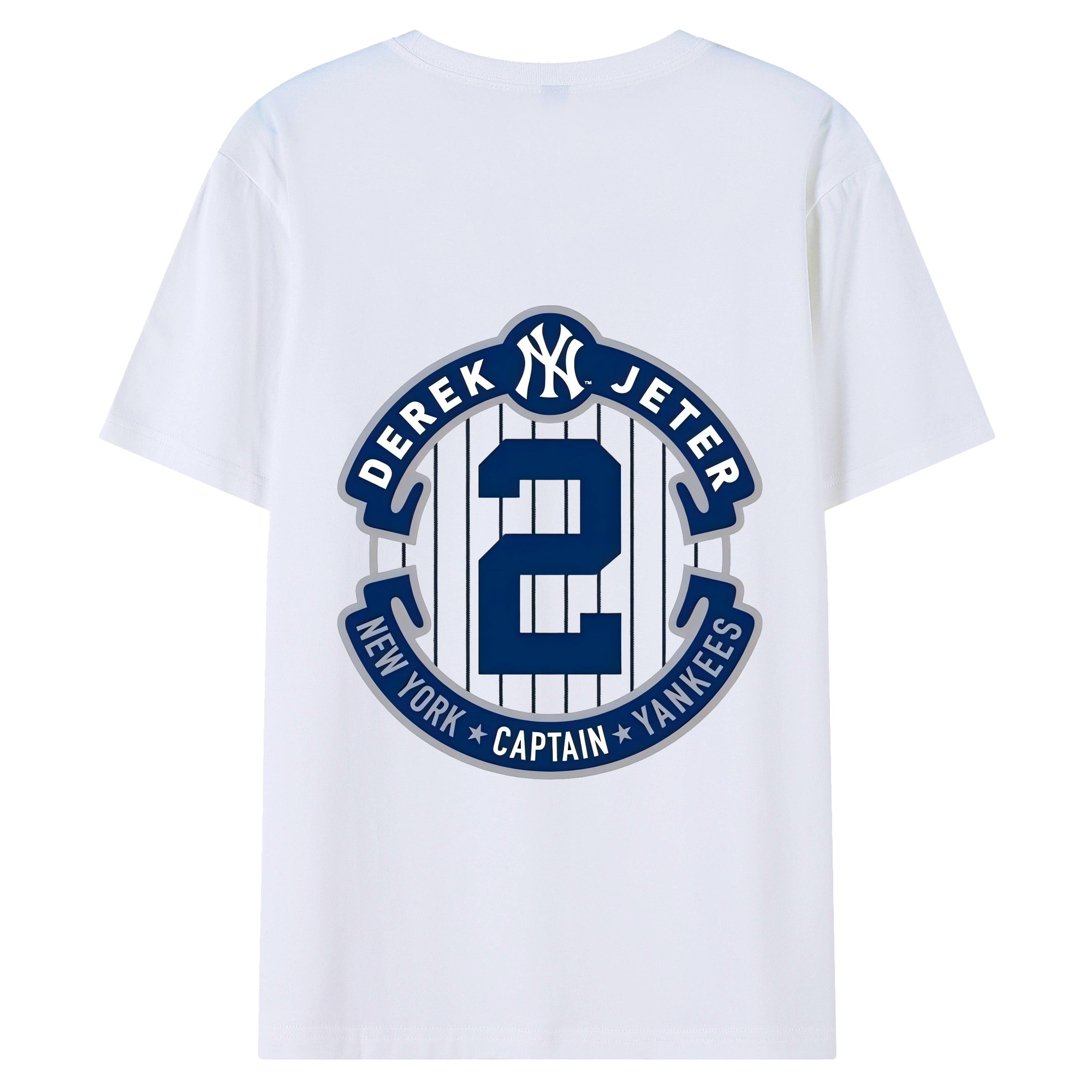 Derek Jeter 1 180g Combed Cotton T-Shirt With Back Heat Transfer Print – Soft, Lightweight, Fitted Design – Stylish Casual Wear For Sports & Everyday Use