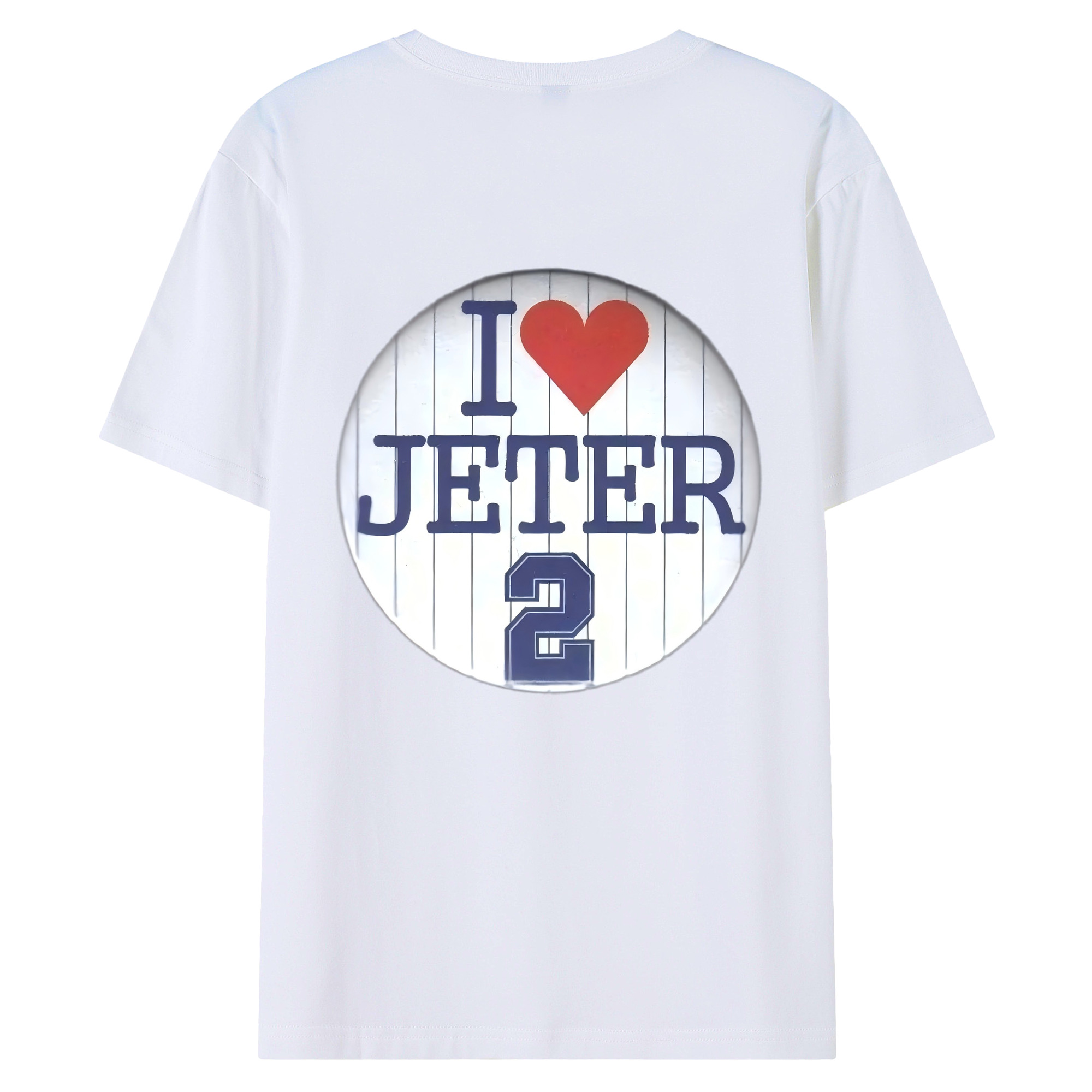 Derek Jeter 2 180g Combed Cotton T-Shirt With Back Heat Transfer Print – Soft, Lightweight, Fitted Design – Stylish Casual Wear For Sports & Everyday Use