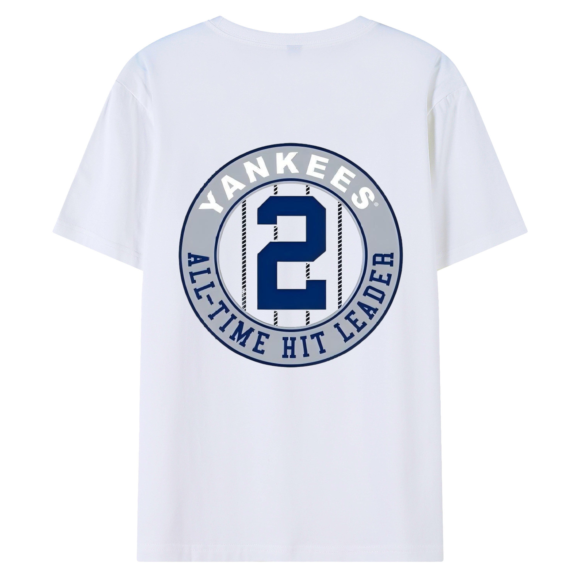 Derek Jeter 4 180g Combed Cotton T-Shirt With Back Heat Transfer Print – Soft, Lightweight, Fitted Design – Stylish Casual Wear For Sports & Everyday Use