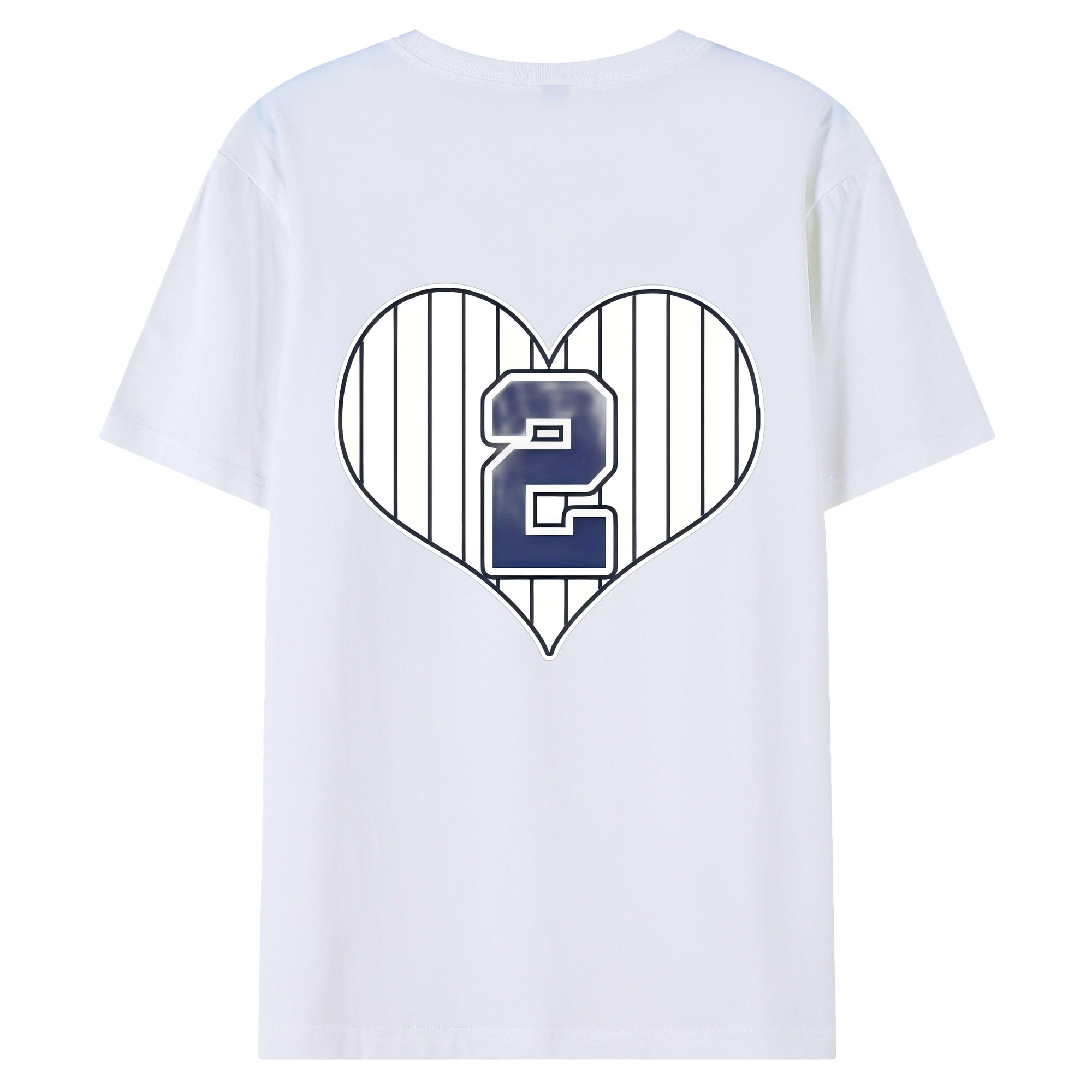 Derek Jeter 8 180g Combed Cotton T-Shirt With Back Heat Transfer Print – Soft, Lightweight, Fitted Design – Stylish Casual Wear For Sports & Everyday Use