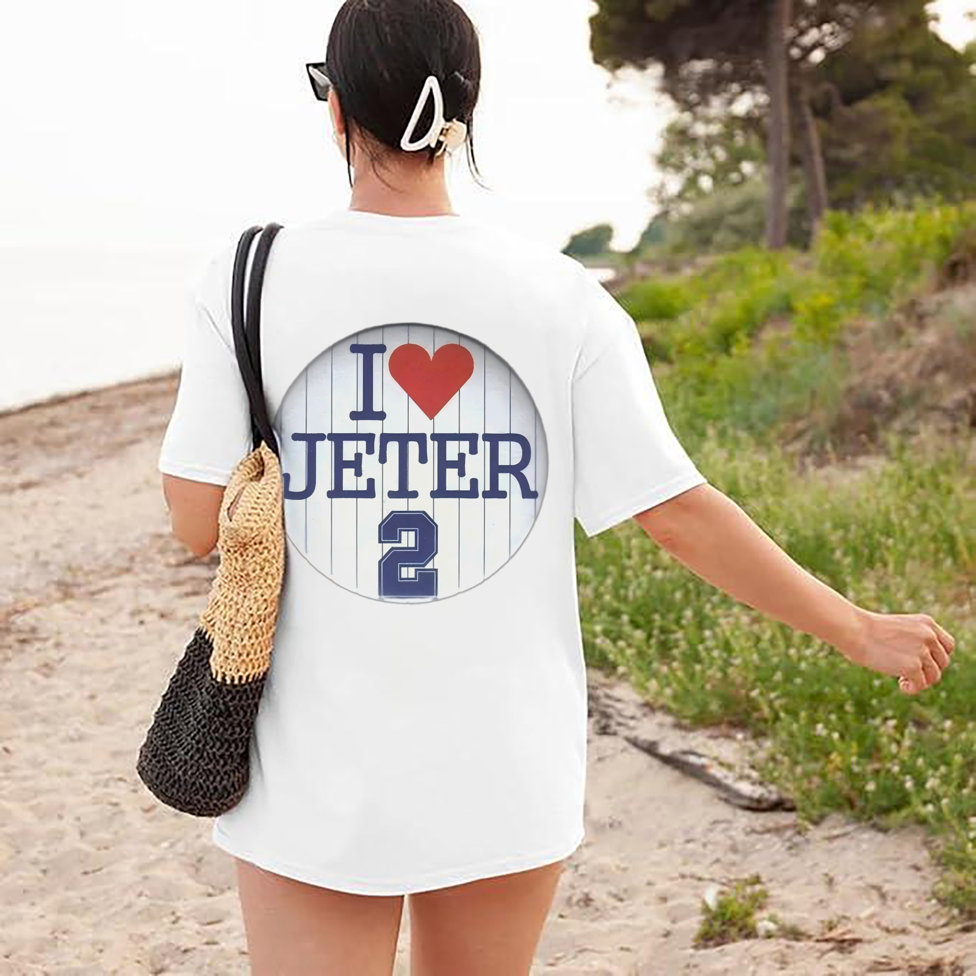 Derek Jeter 2 180g Combed Cotton T-Shirt With Back Heat Transfer Print – Soft, Lightweight, Fitted Design – Stylish Casual Wear For Sports & Everyday Use