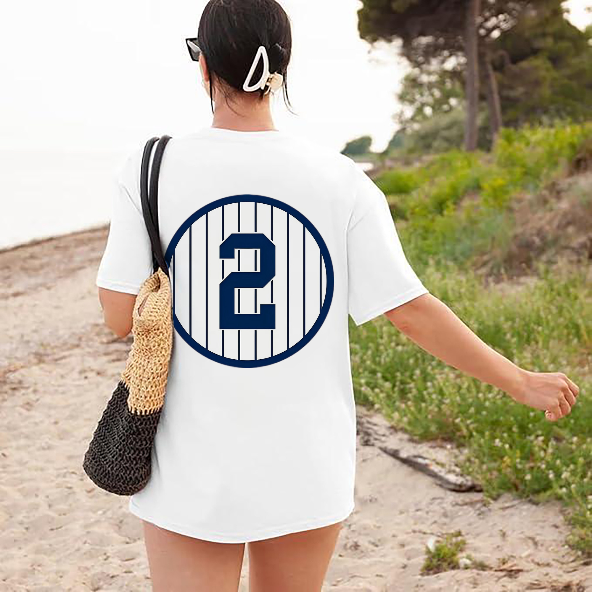 Derek Jeter 5 180g Combed Cotton T-Shirt With Back Heat Transfer Print – Soft, Lightweight, Fitted Design – Stylish Casual Wear For Sports & Everyday Use