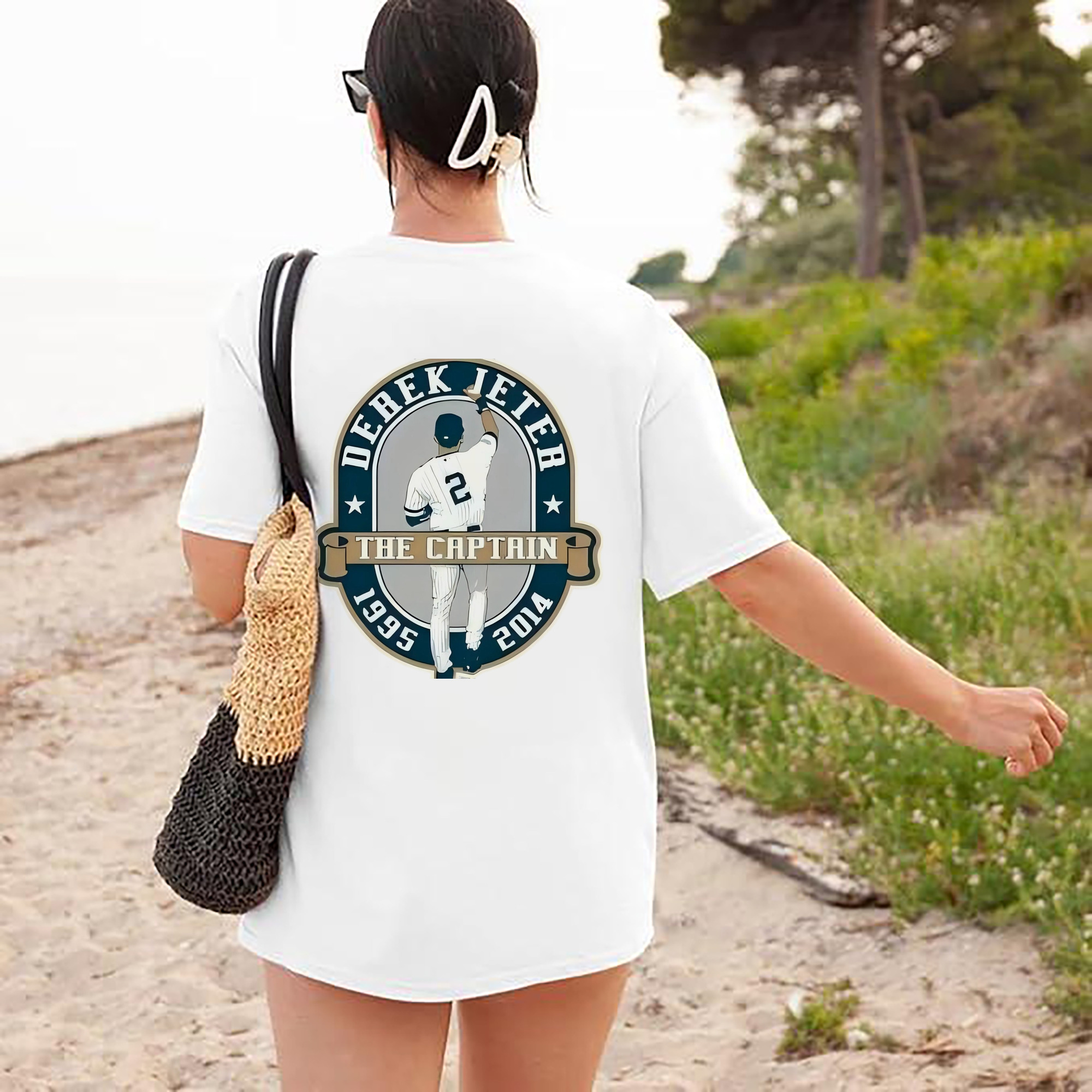 Derek Jeter 9 180g Combed Cotton T-Shirt With Back Heat Transfer Print – Soft, Lightweight, Fitted Design – Stylish Casual Wear For Sports & Everyday Use