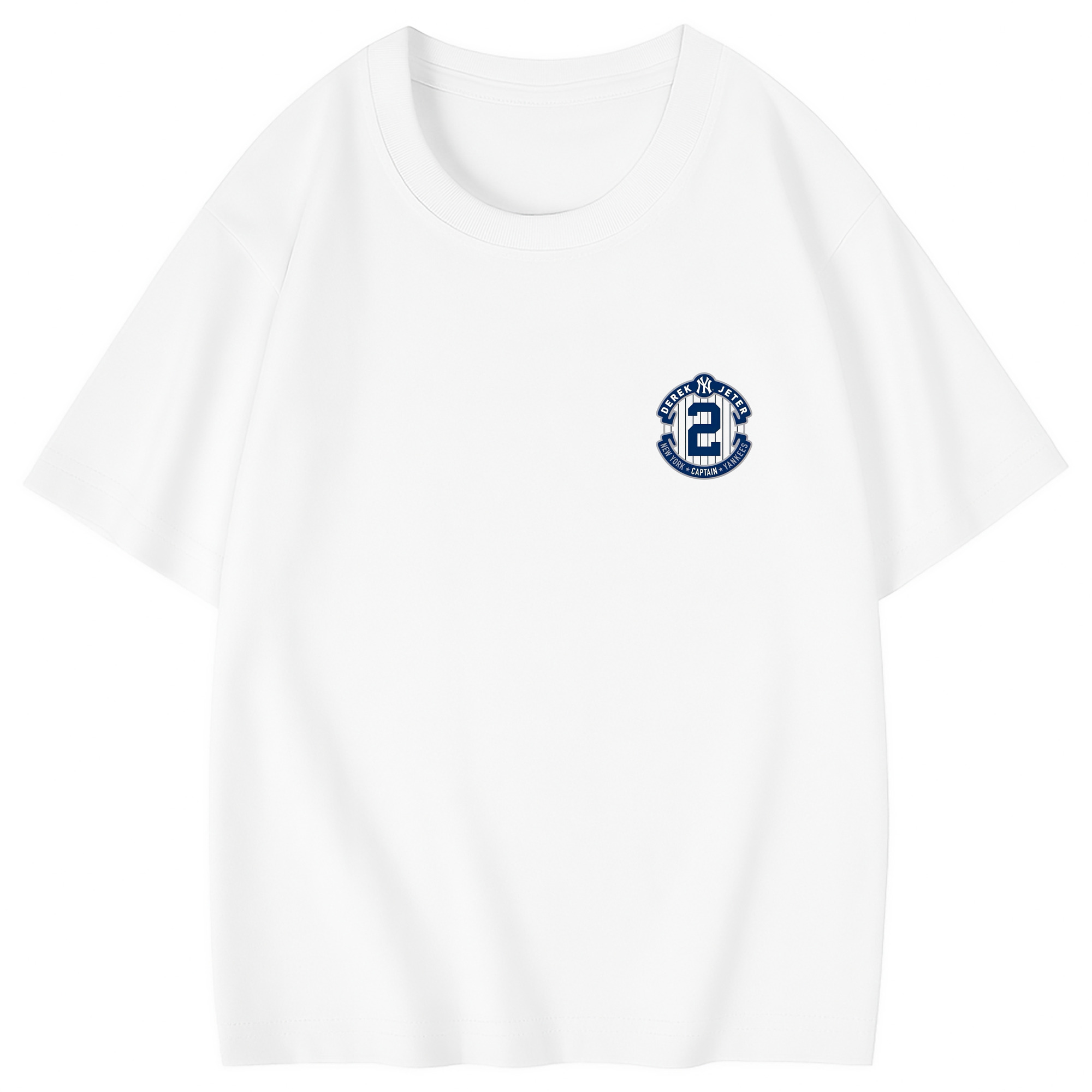 Derek Jeter 1 Combed Cotton Kids T-Shirt 180g With Front Heat Transfer Print – Soft, Lightweight, Side-Seamed Design – Stylish And Comfortable Casual Wear For Everyday Activities