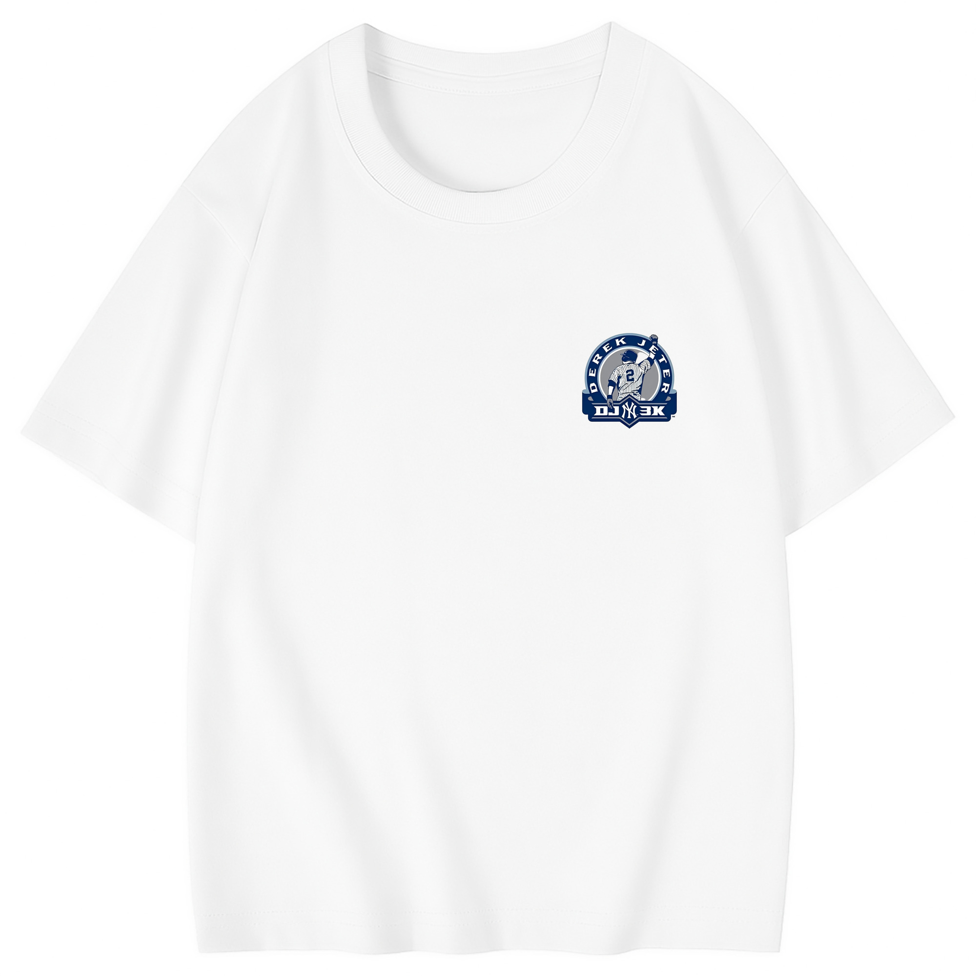 Derek Jeter 3 Combed Cotton Kids T-Shirt 180g With Front Heat Transfer Print – Soft, Lightweight, Side-Seamed Design – Stylish And Comfortable Casual Wear For Everyday Activities