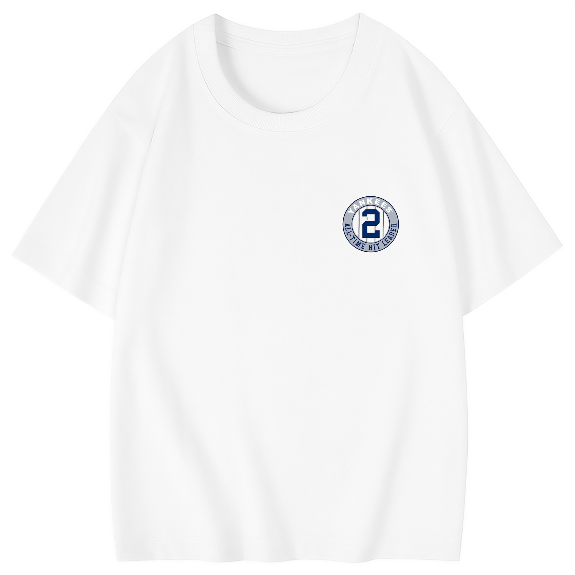 Derek Jeter 4 Combed Cotton Kids T-Shirt 180g With Front Heat Transfer Print – Soft, Lightweight, Side-Seamed Design – Stylish And Comfortable Casual Wear For Everyday Activities