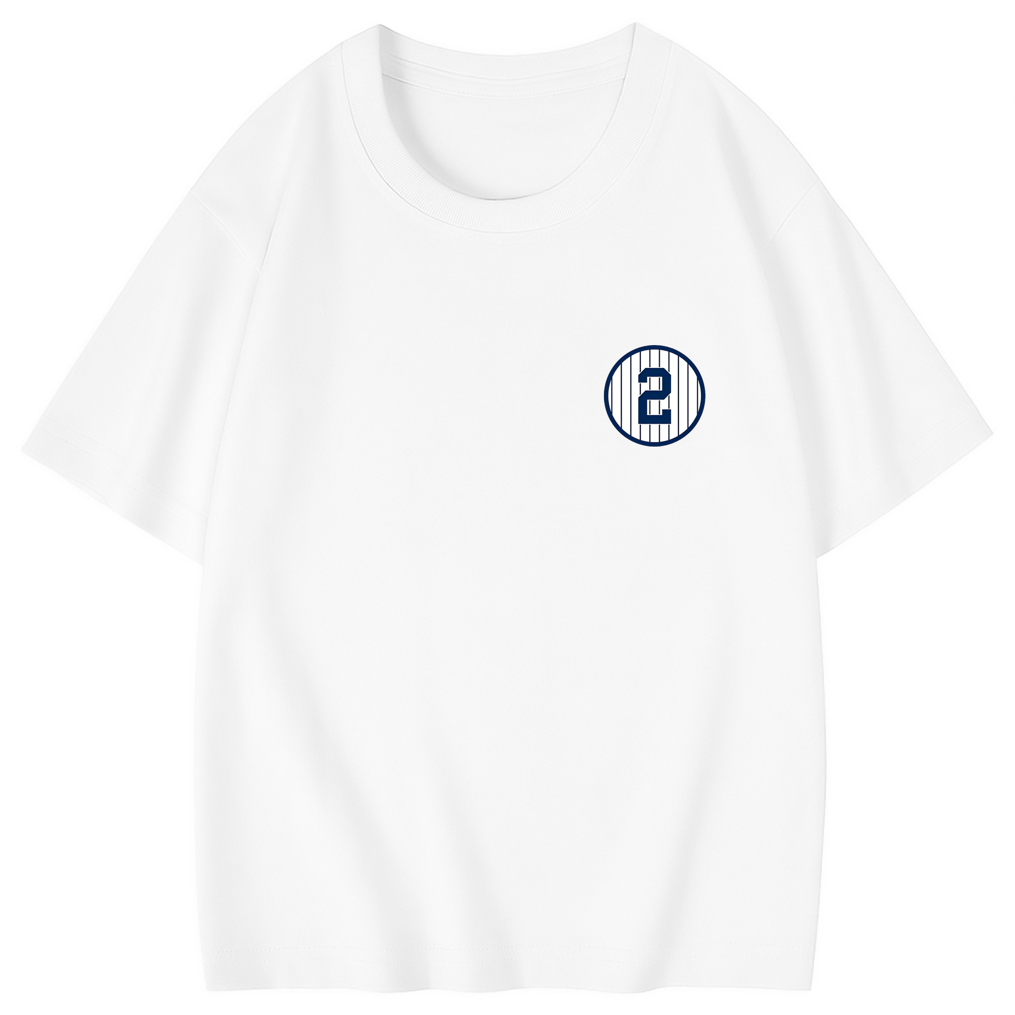 Derek Jeter 5 Combed Cotton Kids T-Shirt 180g With Front Heat Transfer Print – Soft, Lightweight, Side-Seamed Design – Stylish And Comfortable Casual Wear For Everyday Activities
