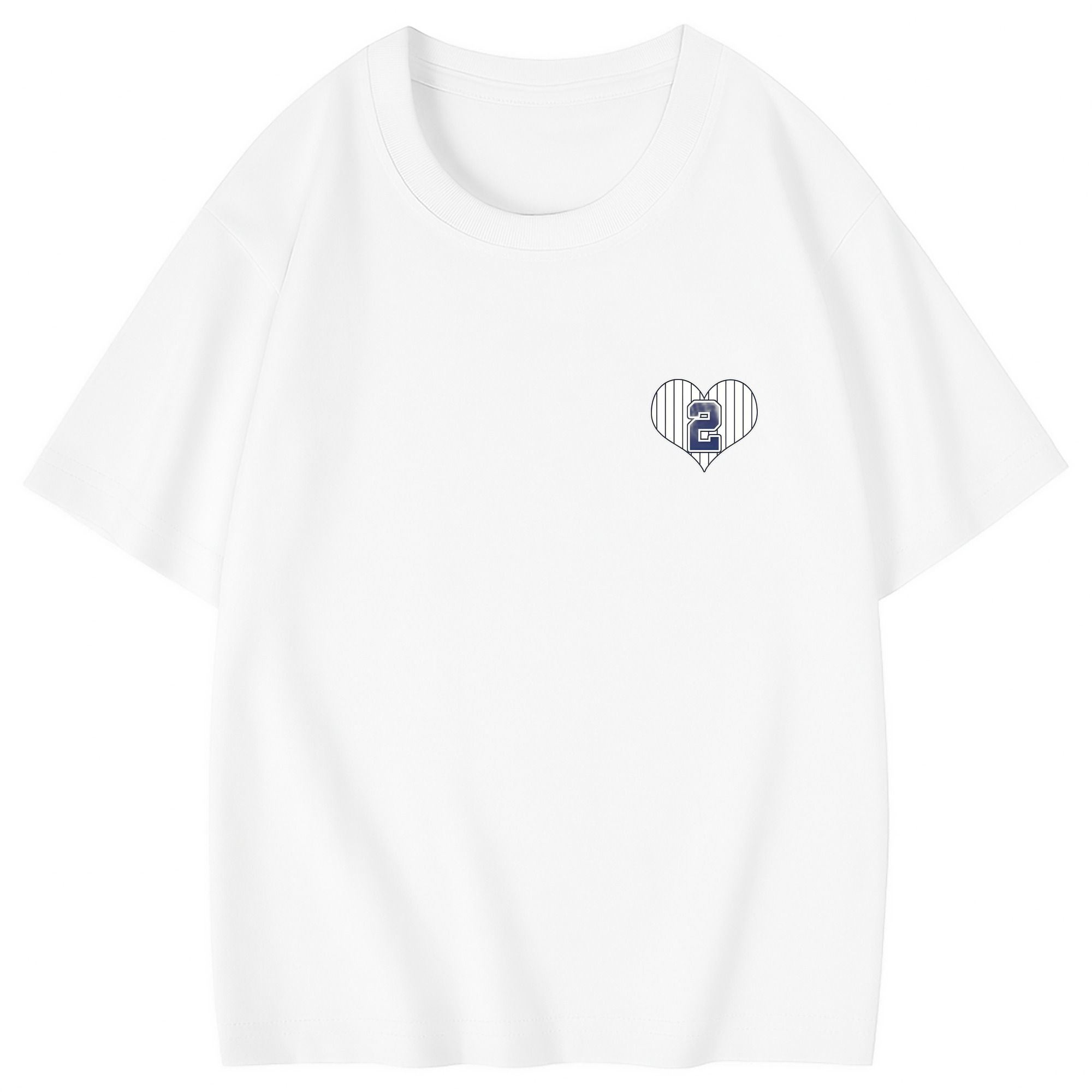 Derek Jeter 8 Combed Cotton Kids T-Shirt 180g With Front Heat Transfer Print – Soft, Lightweight, Side-Seamed Design – Stylish And Comfortable Casual Wear For Everyday Activities