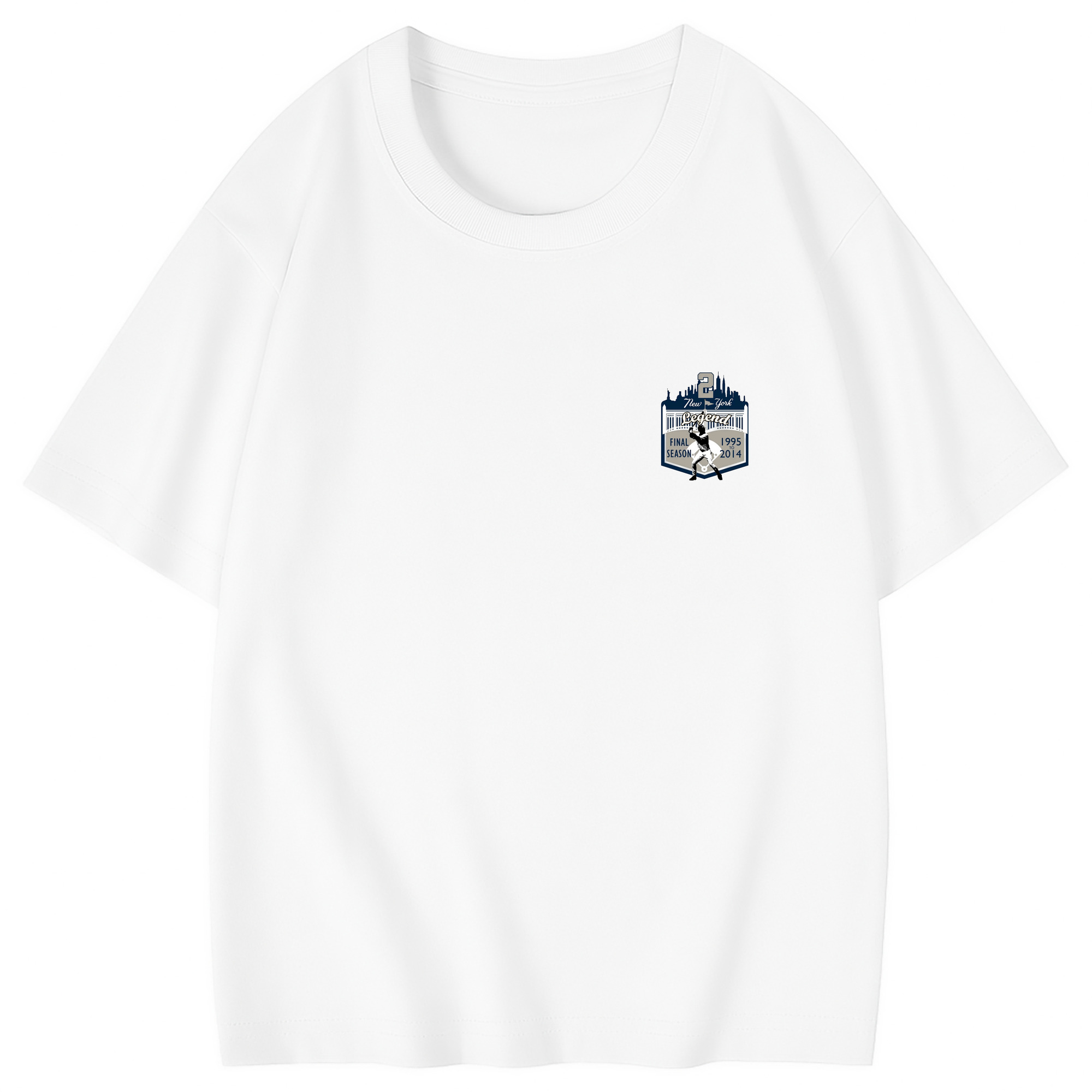 Derek Jeter 14 Combed Cotton Kids T-Shirt 180g With Front Heat Transfer Print – Soft, Lightweight, Side-Seamed Design – Stylish And Comfortable Casual Wear For Everyday Activities