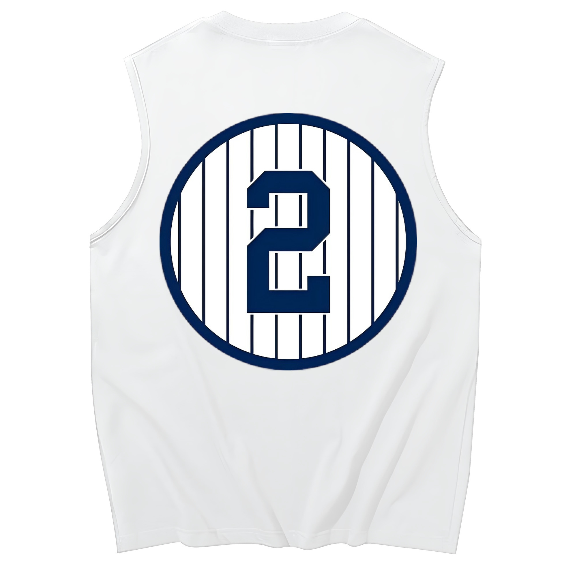 Derek Jeter 5 230g Pure Cotton Tank Top With Back Heat Transfer Print – Soft, Lightweight, Fitted Design – Stylish & Comfortable Casual Wear For Sports & Everyday Use