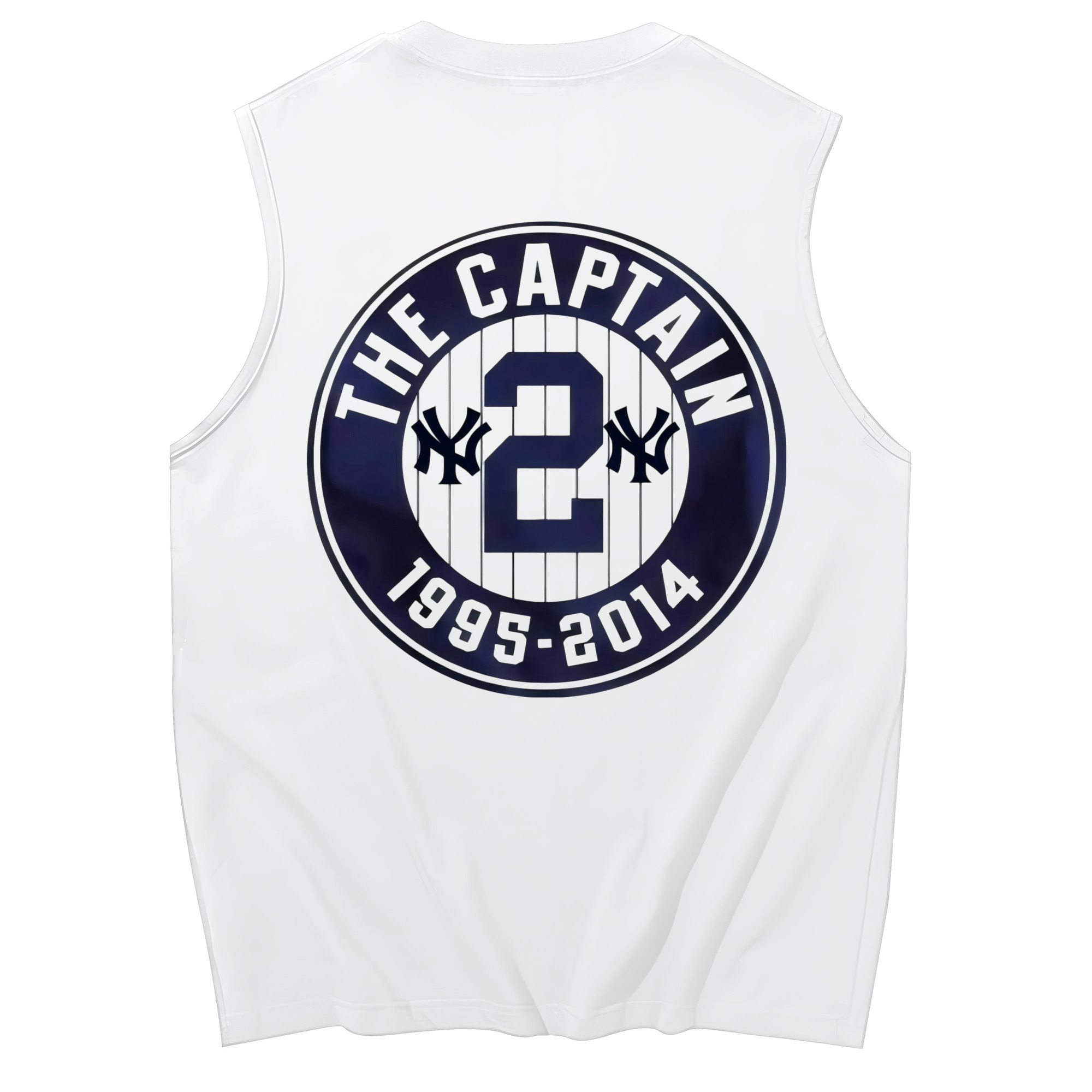 Derek Jeter 7 230g Pure Cotton Tank Top With Back Heat Transfer Print – Soft, Lightweight, Fitted Design – Stylish & Comfortable Casual Wear For Sports & Everyday Use
