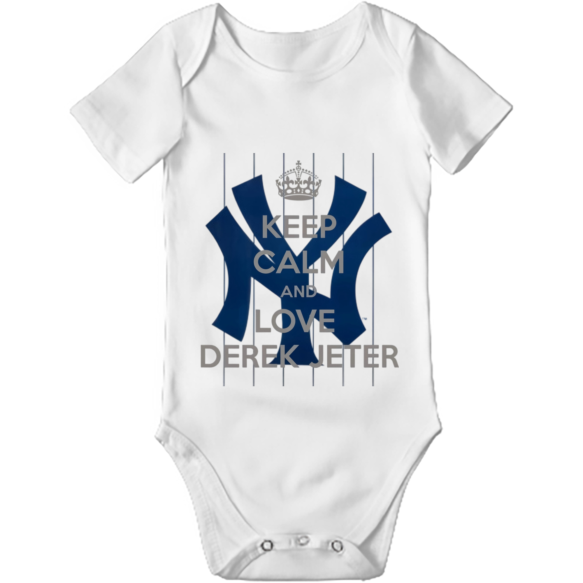 Derek Jeter 6 Baby Short Sleeve Romper – 100% Cotton Soft & Breathable Digital Print Onesie With Easy Snap Closure And Envelope Shoulder – Comfortable For Daily Wear & Travel