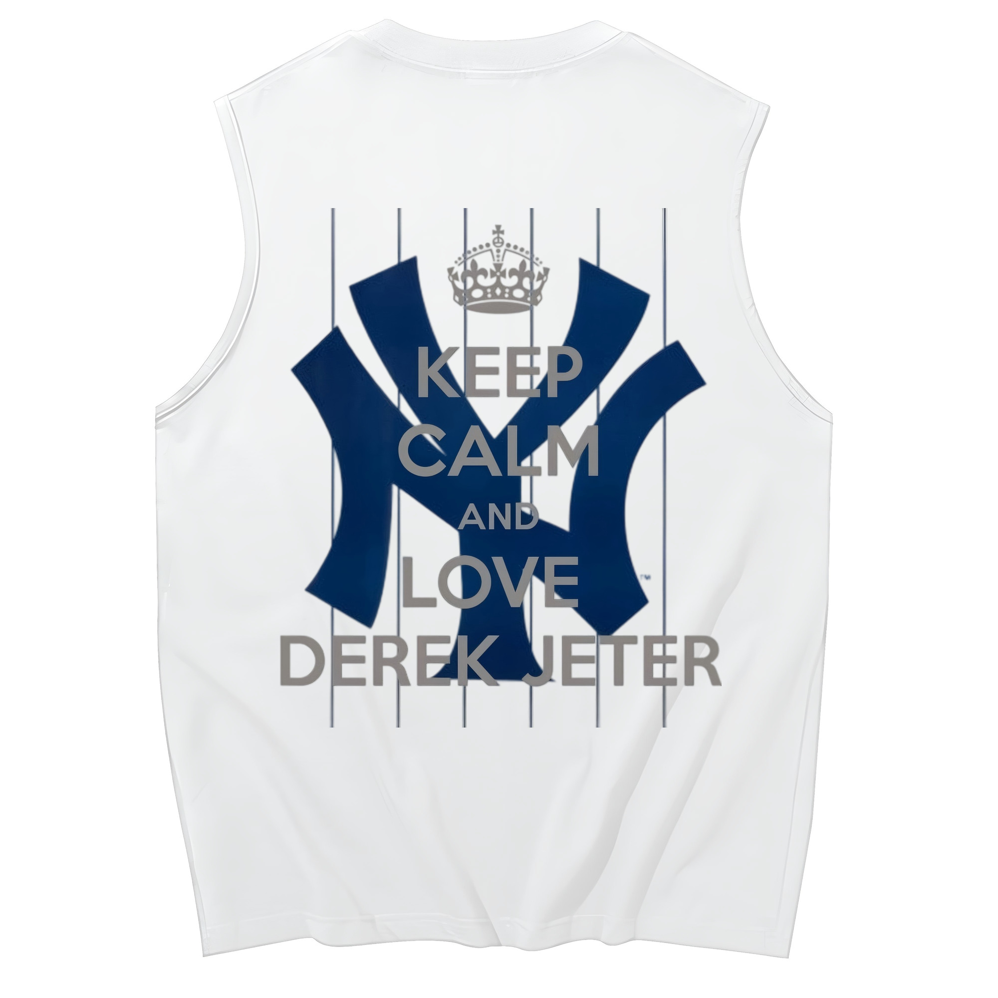 Derek Jeter 6 230g Pure Cotton Tank Top With Back Heat Transfer Print – Soft, Lightweight, Fitted Design – Stylish & Comfortable Casual Wear For Sports & Everyday Use
