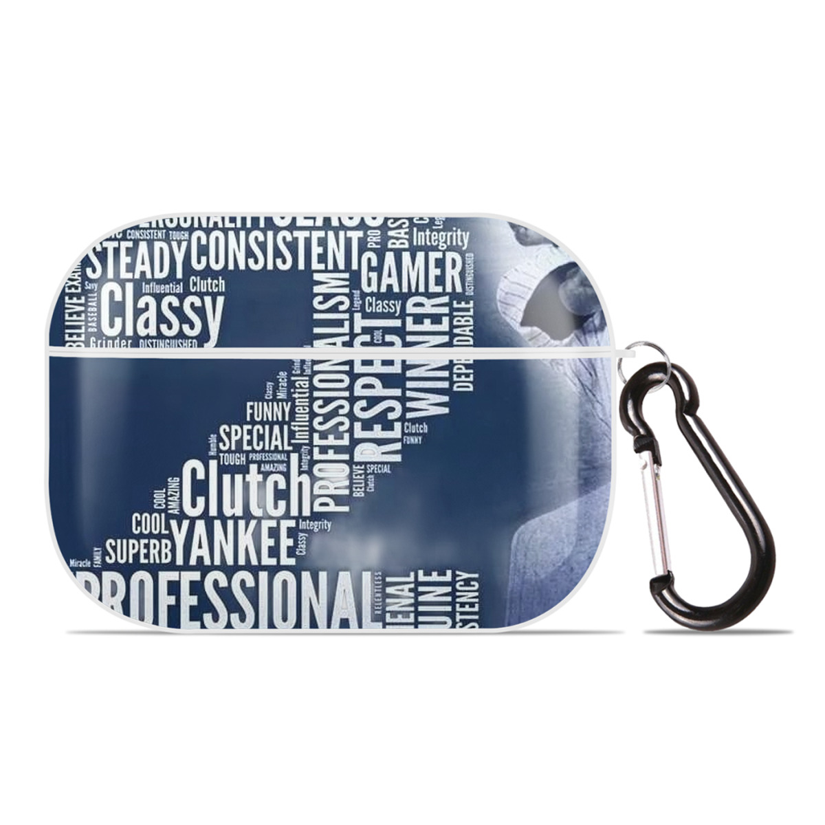 Derek Jeter 10 AirPods Pro Hard Case White With Keychain, Durable Flexible PC, Precise Cutouts, Anti-Fingerprint, Yellowing & Scratch Resistant, Full Protection, Washable