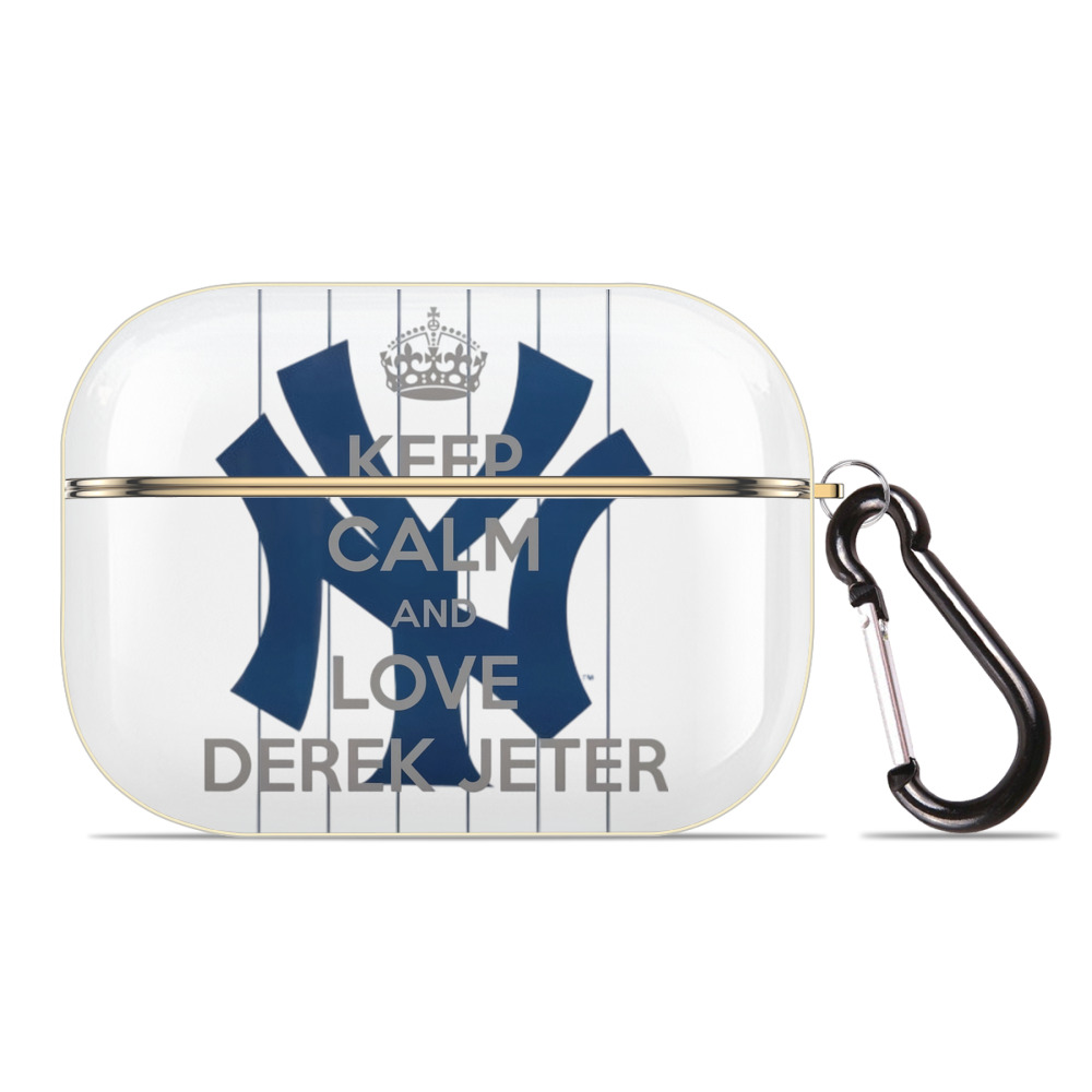 Derek Jeter 6 Luxury Gold AirPods Pro Case With Keychain, Flexible PC Material, Full Protection, Precise Cutouts, Anti-Fingerprint, Washable, Durable Design