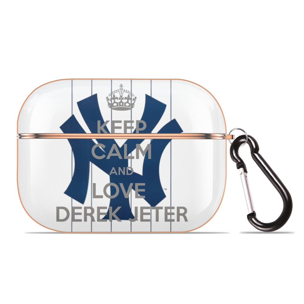 Derek Jeter 6 AirPods Pro Protective Case Rose Gold, Flexible PC Material, Precise Fit, Anti-Slip Cover, Full Protection, Fingerprint Resistant, Washable With Keychain