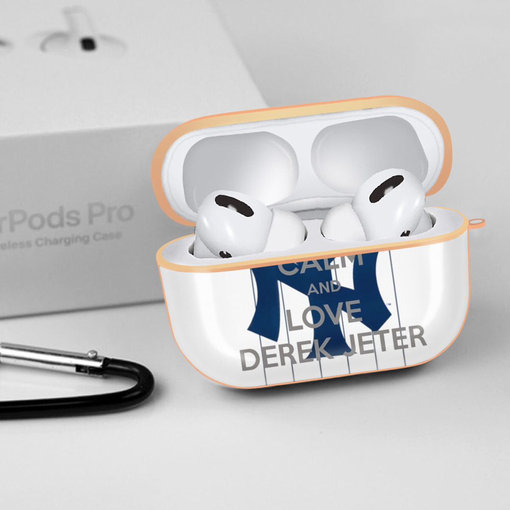 Derek Jeter 6 AirPods Pro Protective Case Rose Gold, Flexible PC Material, Precise Fit, Anti-Slip Cover, Full Protection, Fingerprint Resistant, Washable With Keychain